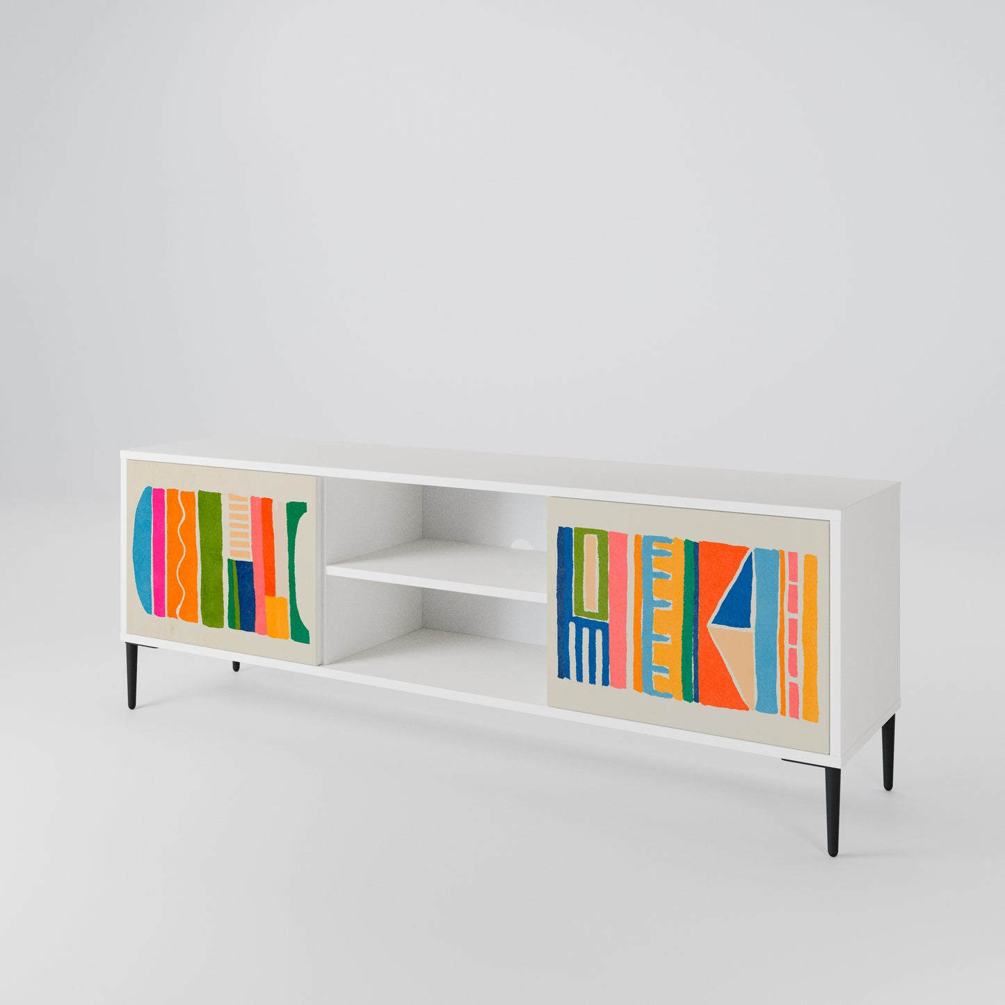 GEOMETRIC SHINE 2-Door TV Cabinet