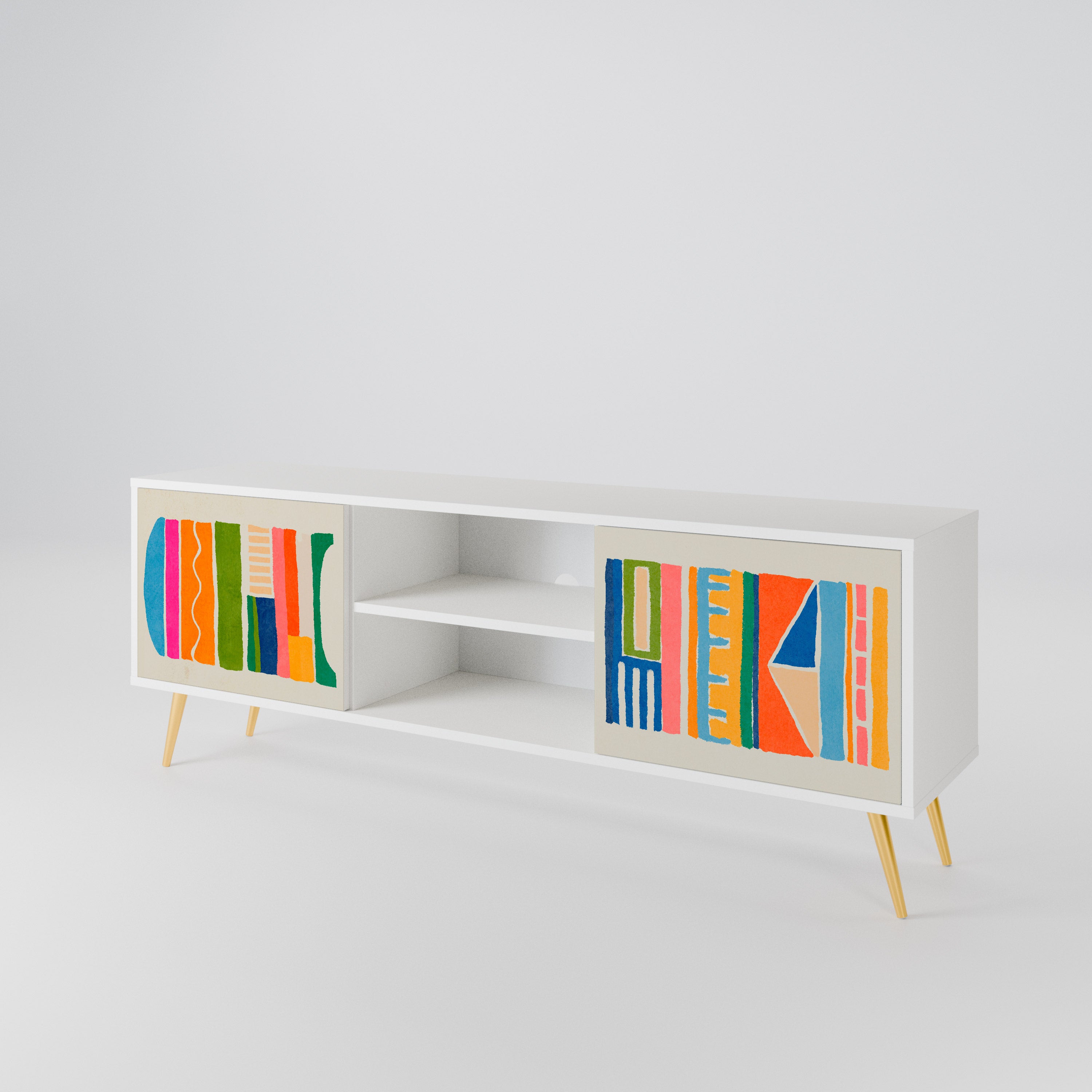 GEOMETRIC SHINE 2-Door TV Cabinet