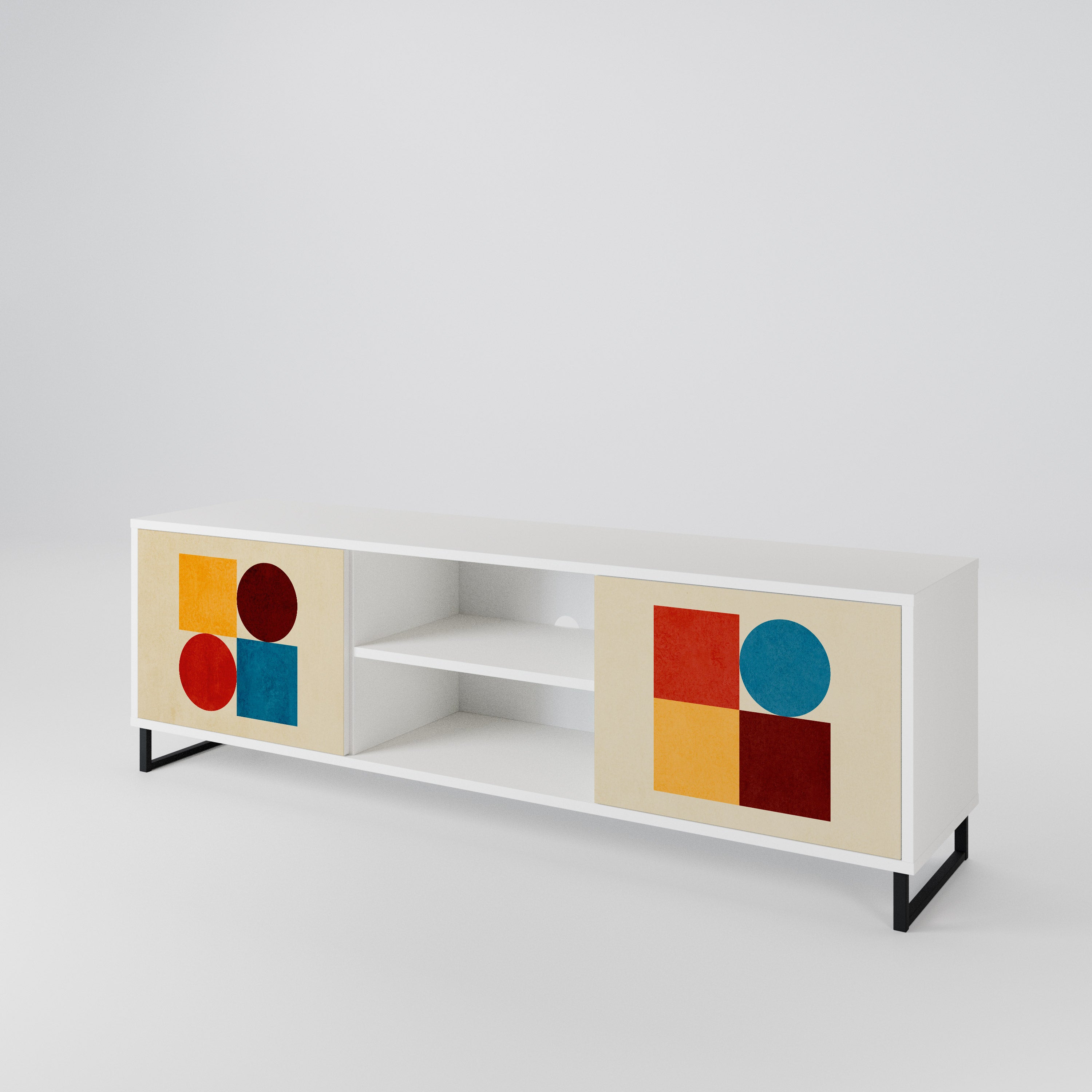 GEOMETRIC PUZZLE 2-Door TV Cabinet