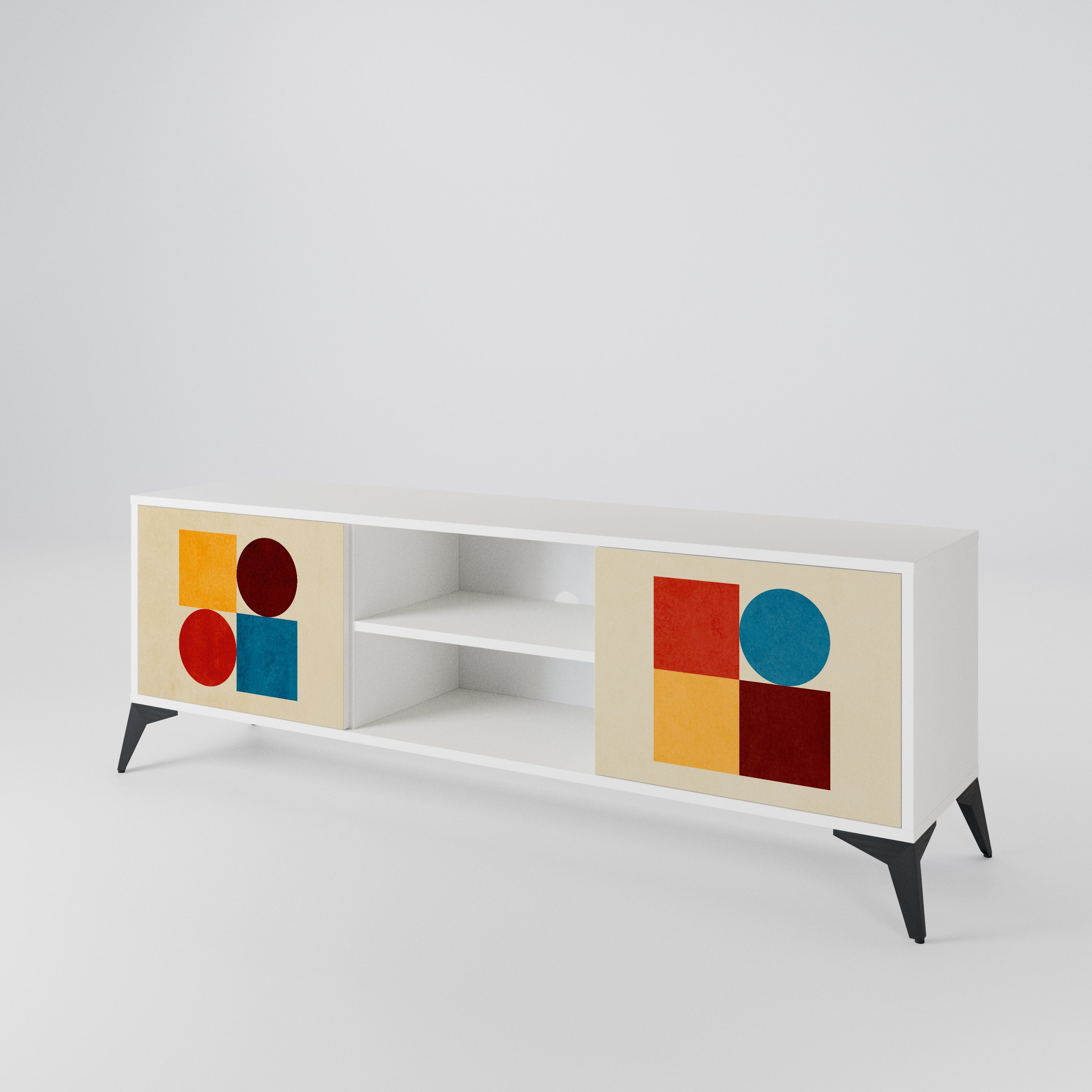 GEOMETRIC PUZZLE 2-Door TV Cabinet