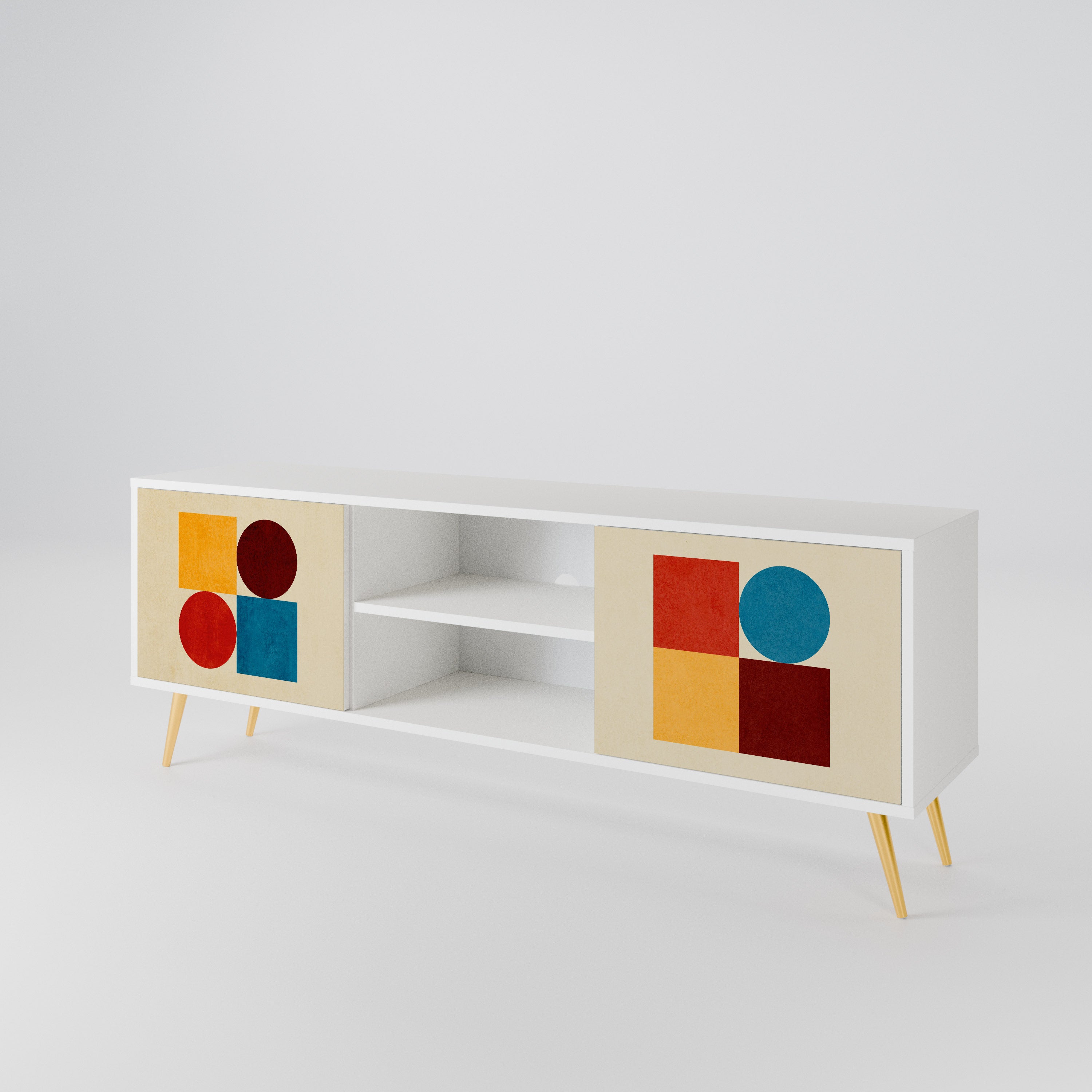 GEOMETRIC PUZZLE 2-Door TV Cabinet