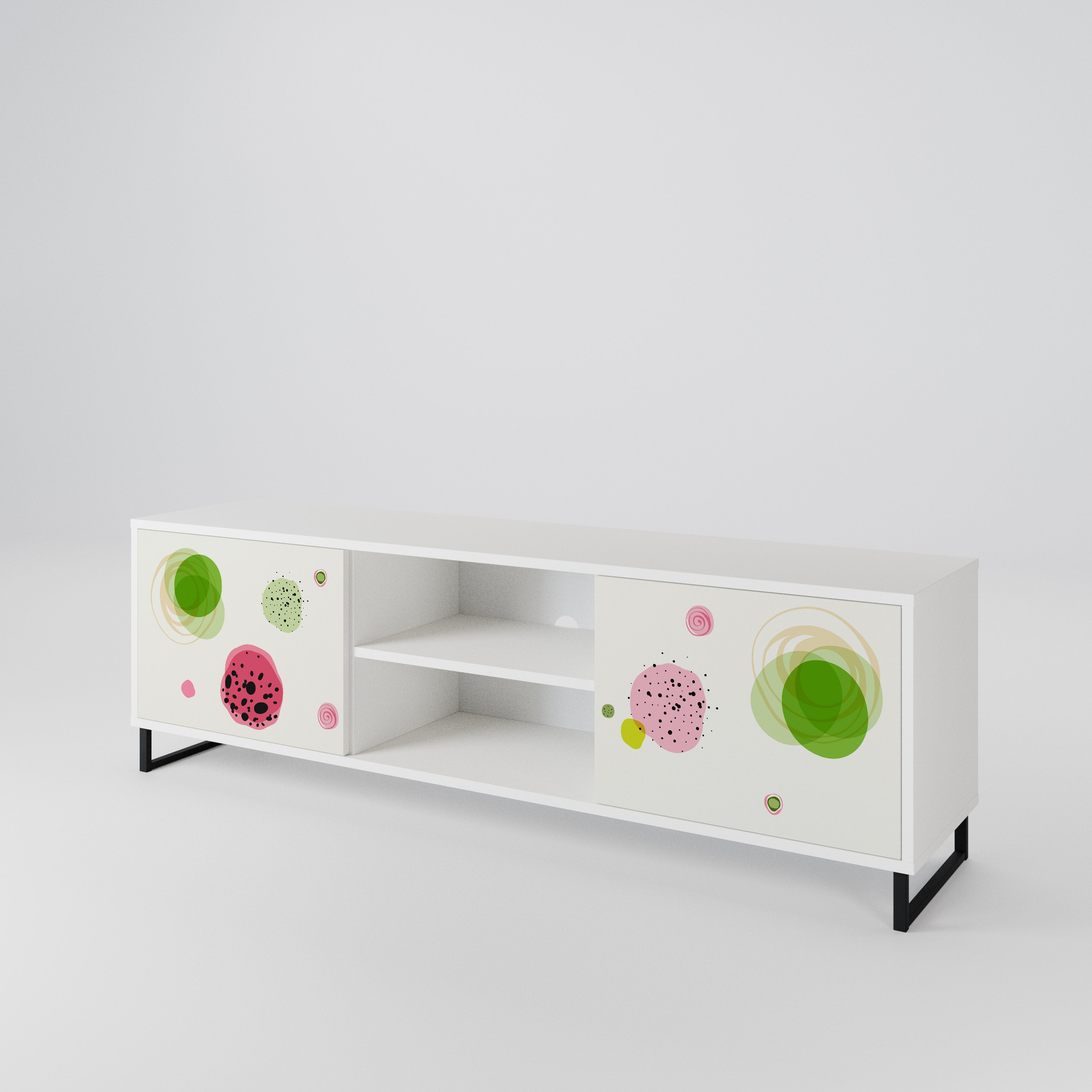 COLORFUL COSMOS 2-Door TV Cabinet