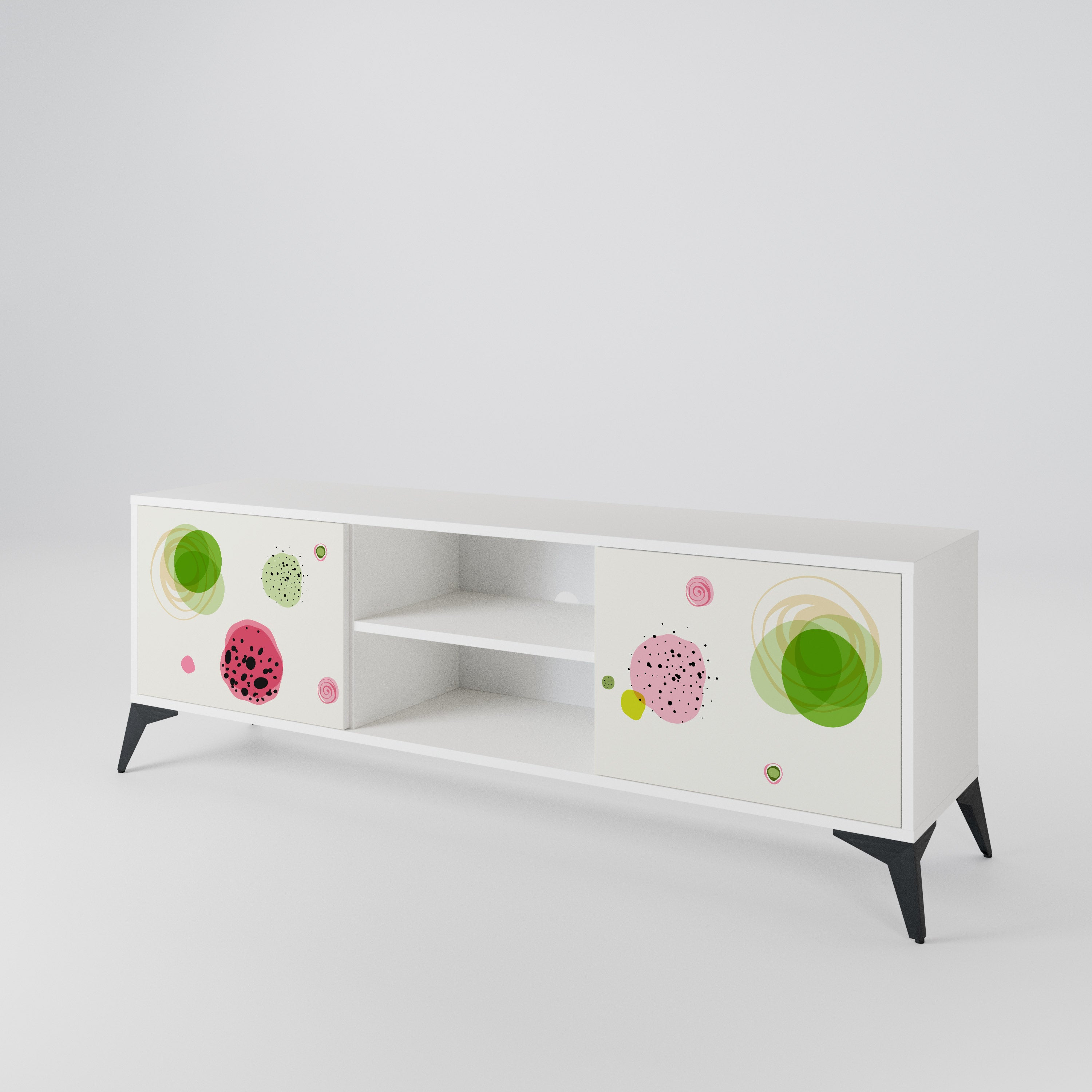 COLORFUL COSMOS 2-Door TV Cabinet