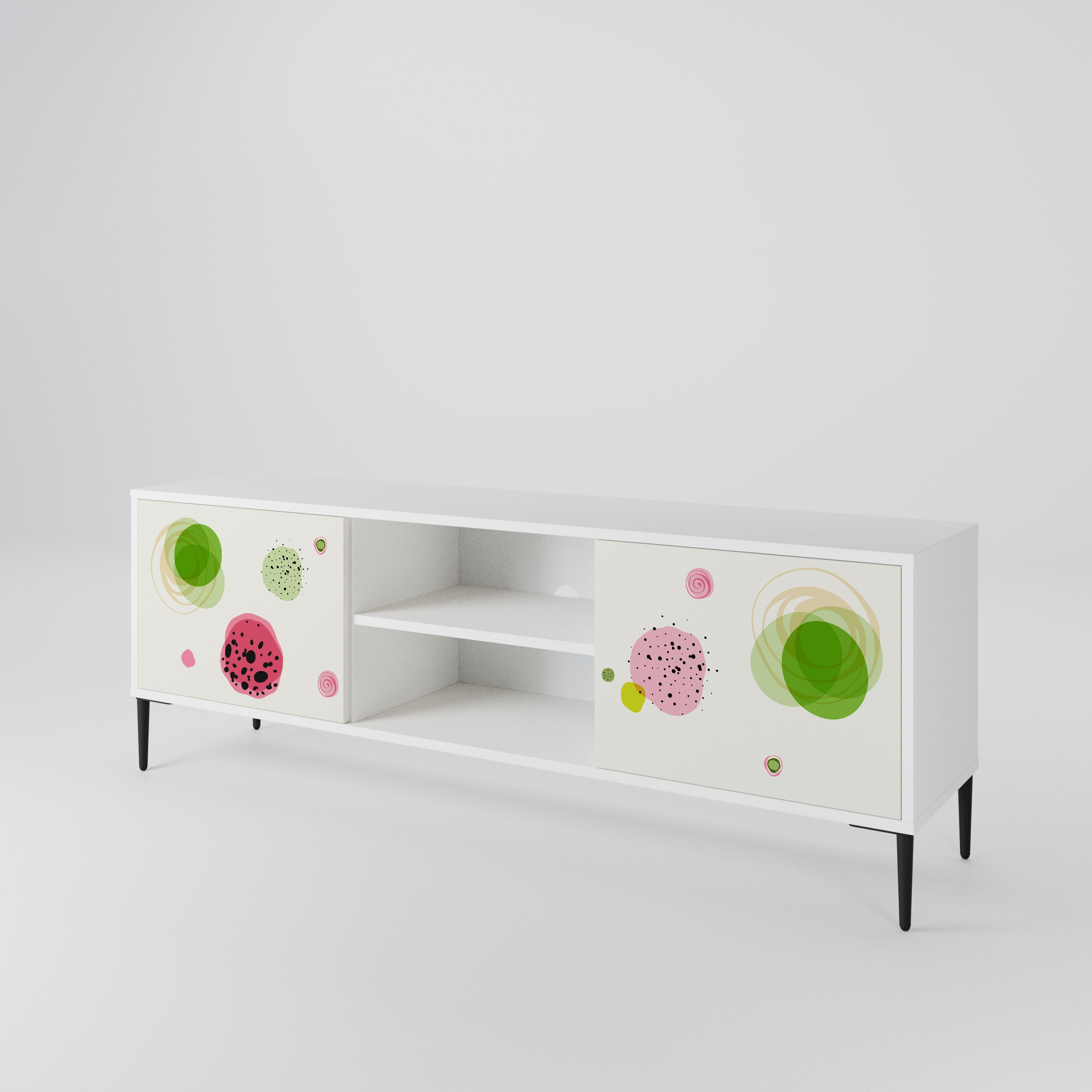 COLORFUL COSMOS 2-Door TV Cabinet