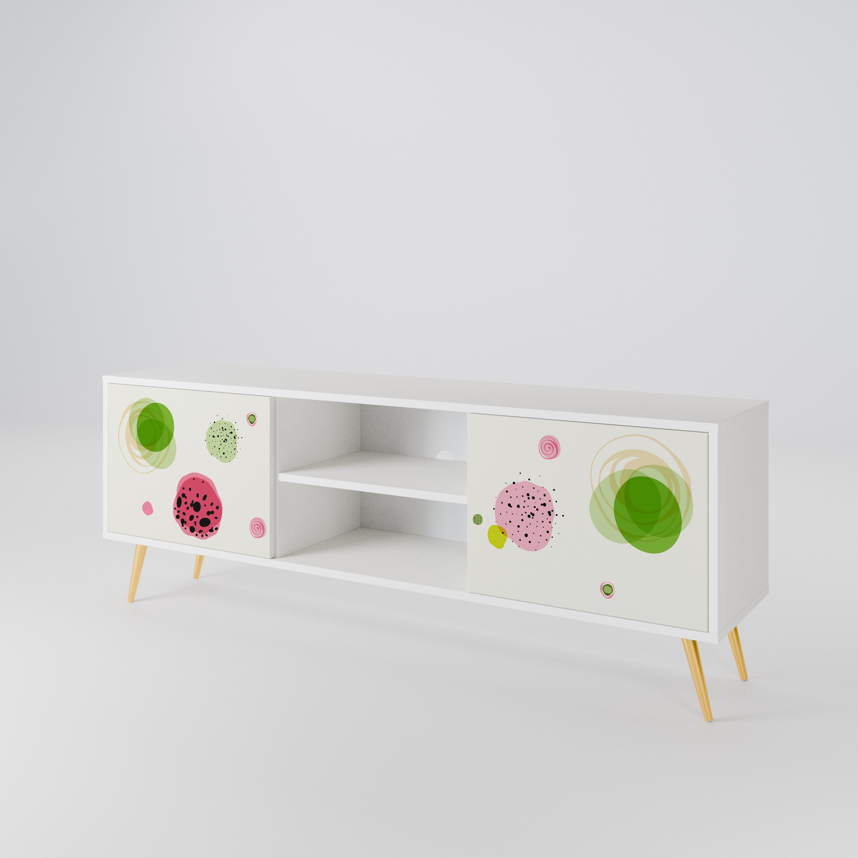 COLORFUL COSMOS 2-Door TV Cabinet