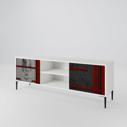 GRAY FIGURES 2-Door TV Cabinet