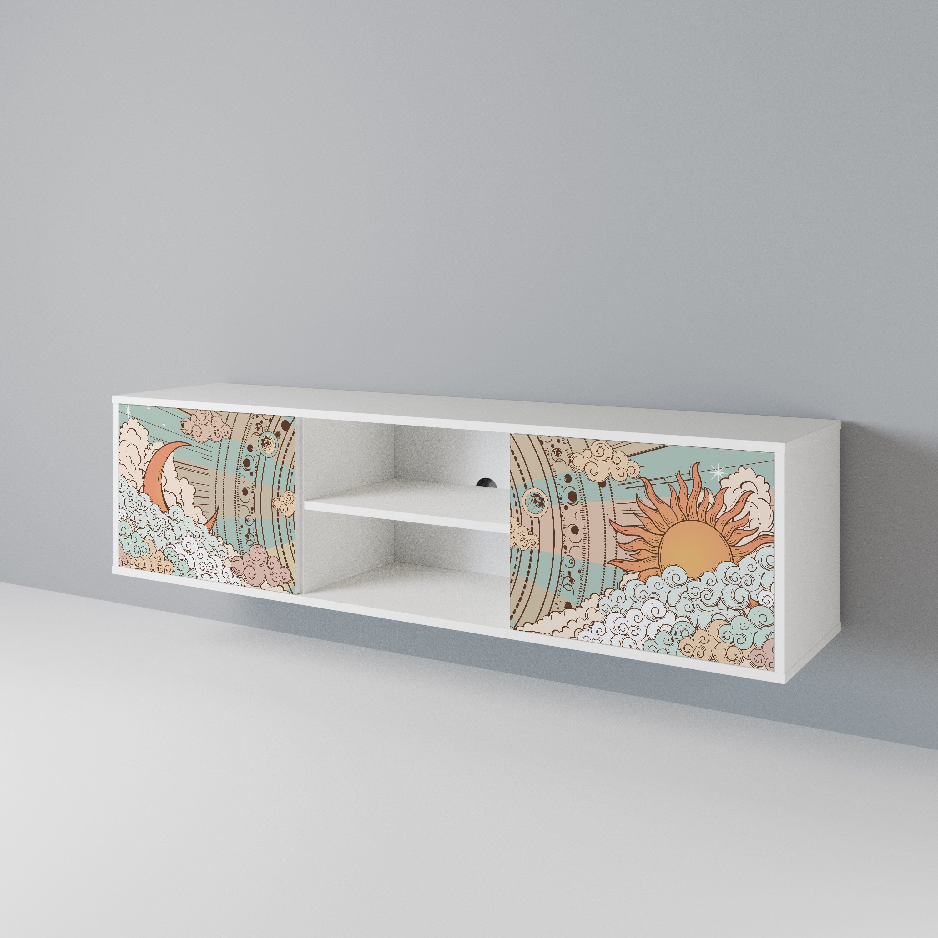 MYSTICAL STRUCTURE 2-Door TV Cabinet