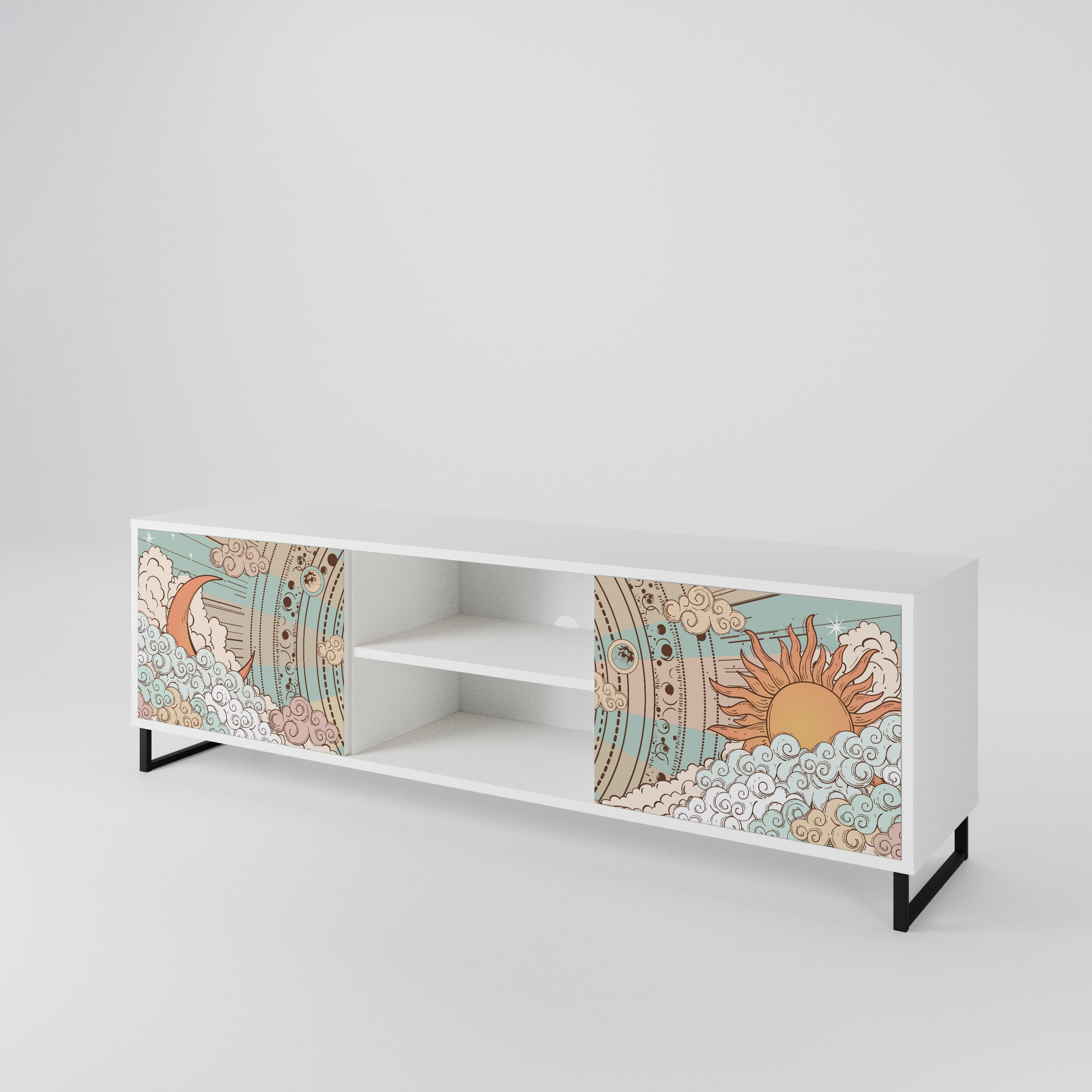 MYSTICAL STRUCTURE 2-Door TV Cabinet