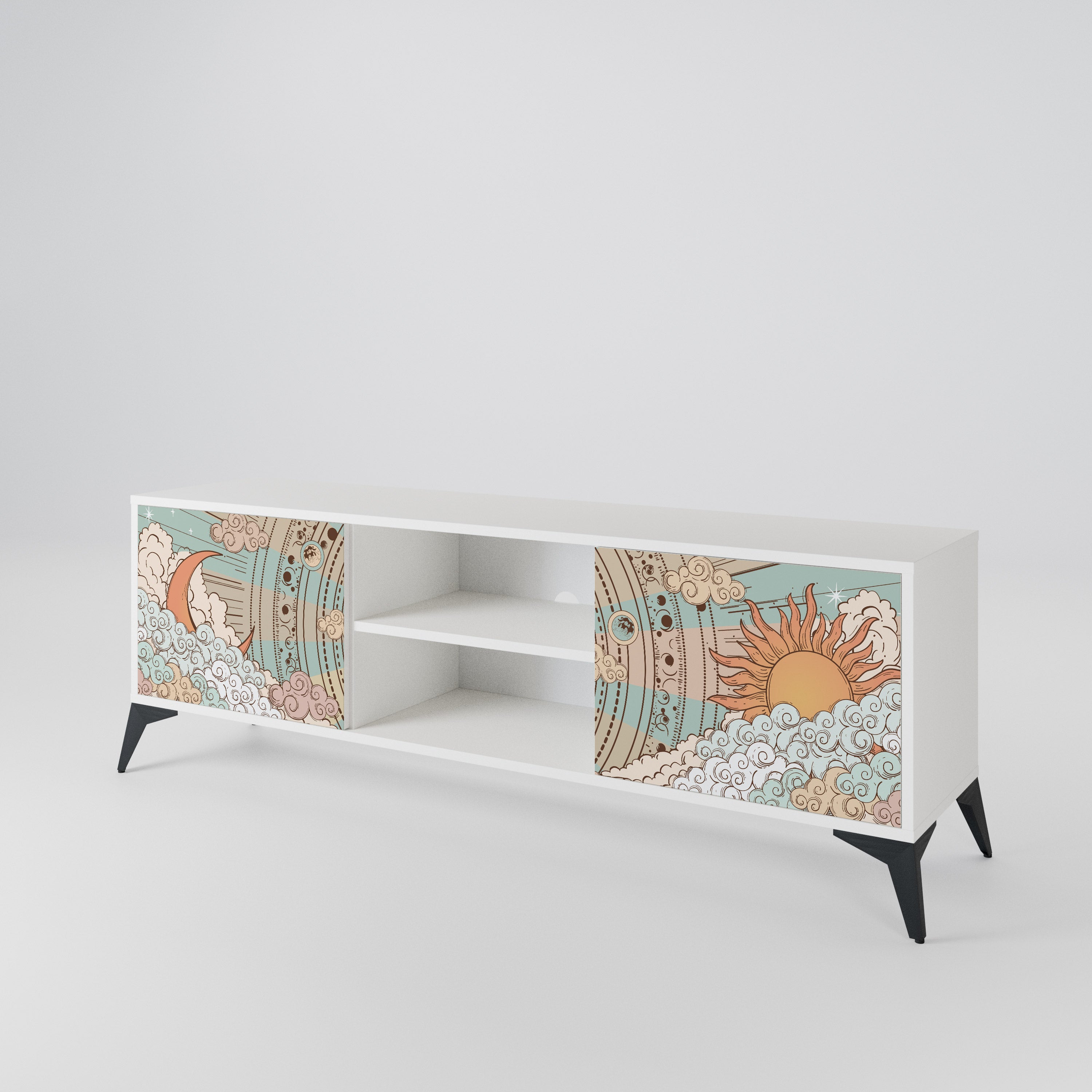 MYSTICAL STRUCTURE 2-Door TV Cabinet