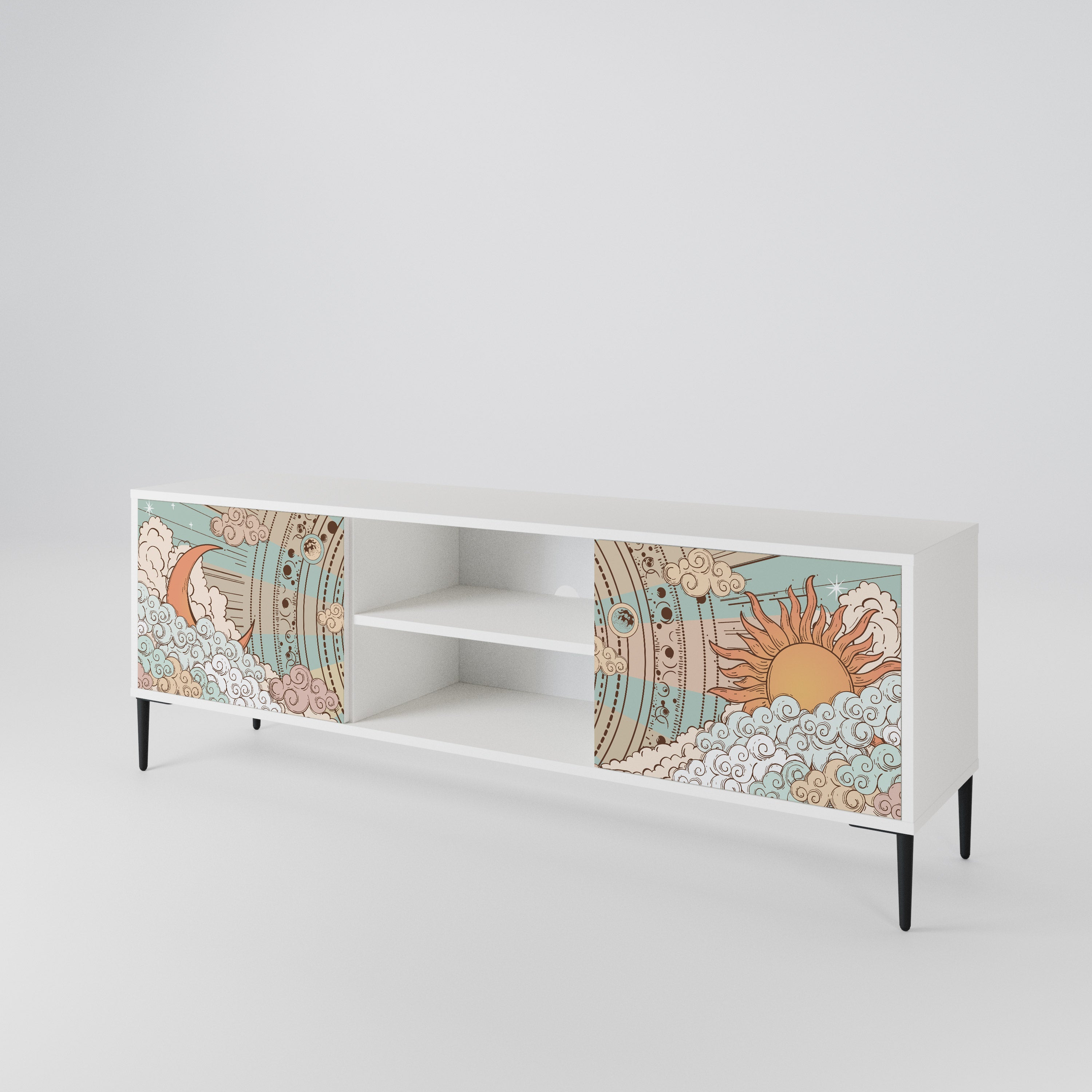 MYSTICAL STRUCTURE 2-Door TV Cabinet