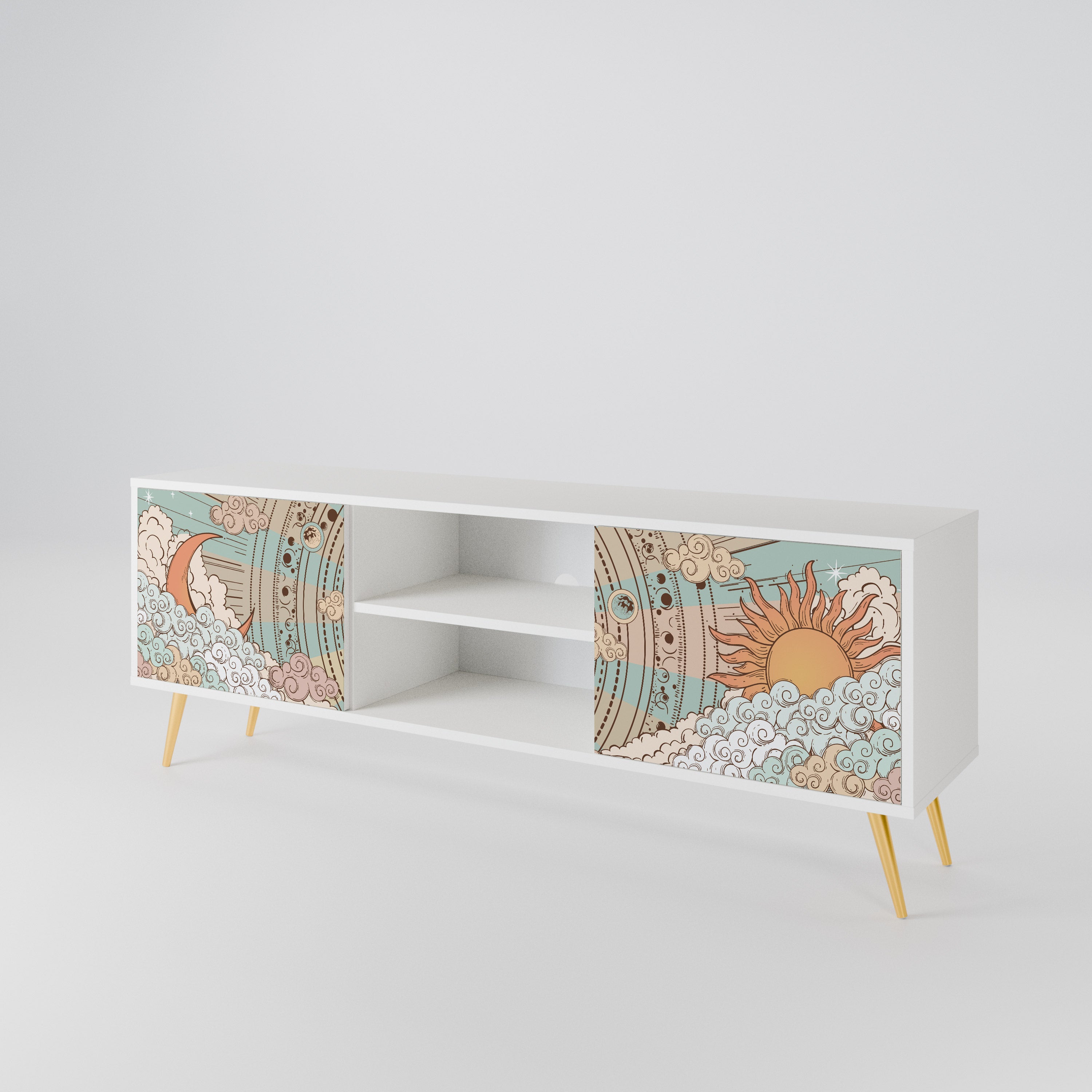 MYSTICAL STRUCTURE 2-Door TV Cabinet