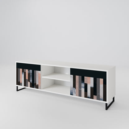COLLAGE OF RECTANGLES 2-Door TV Cabinet