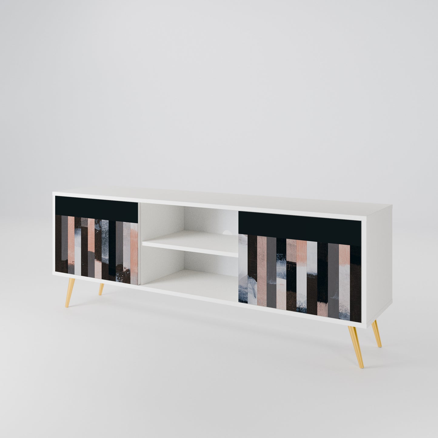 COLLAGE OF RECTANGLES 2-Door TV Cabinet