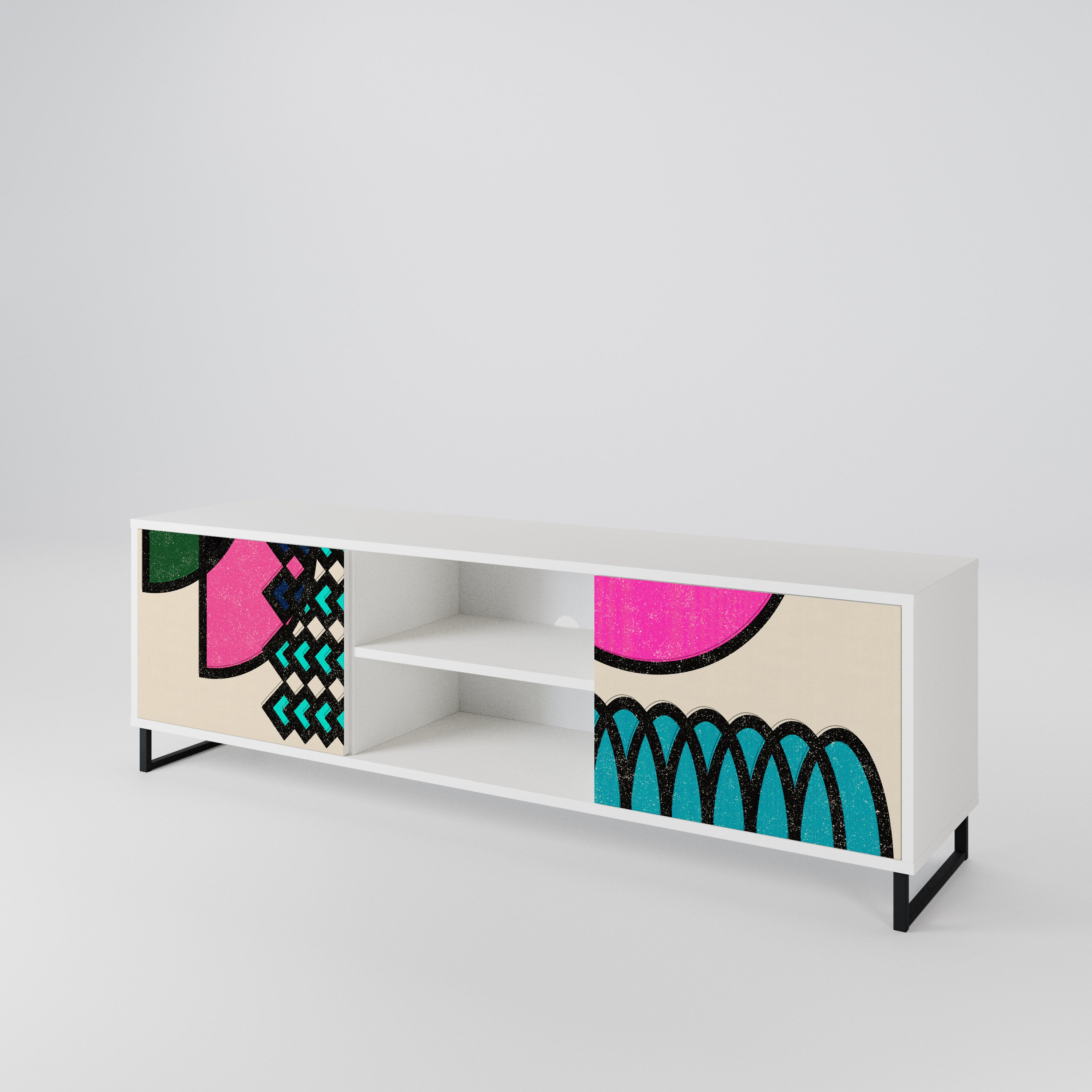 GEOMETRIC RHAPSODY 2-Door TV Cabinet