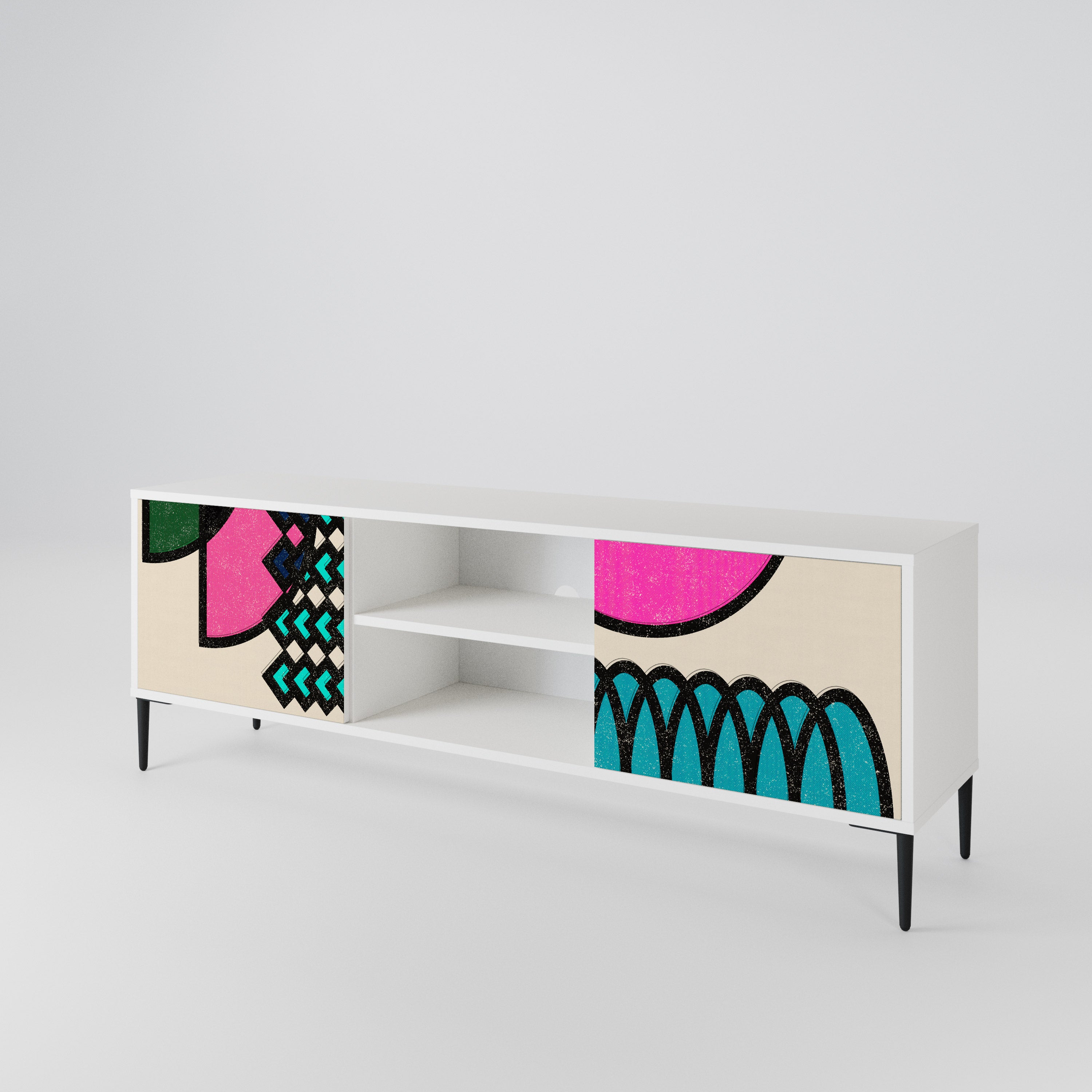 GEOMETRIC RHAPSODY 2-Door TV Cabinet