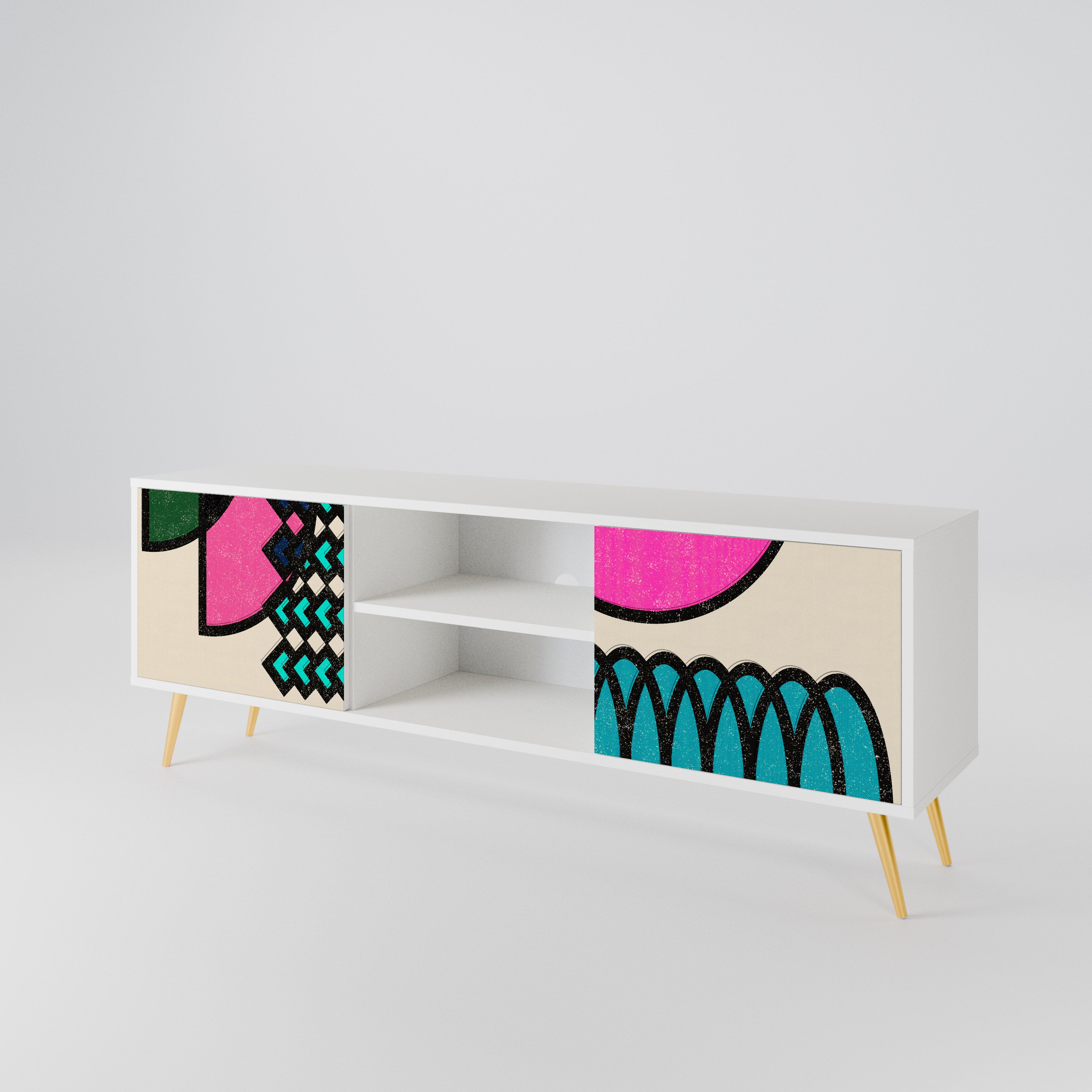 GEOMETRIC RHAPSODY 2-Door TV Cabinet