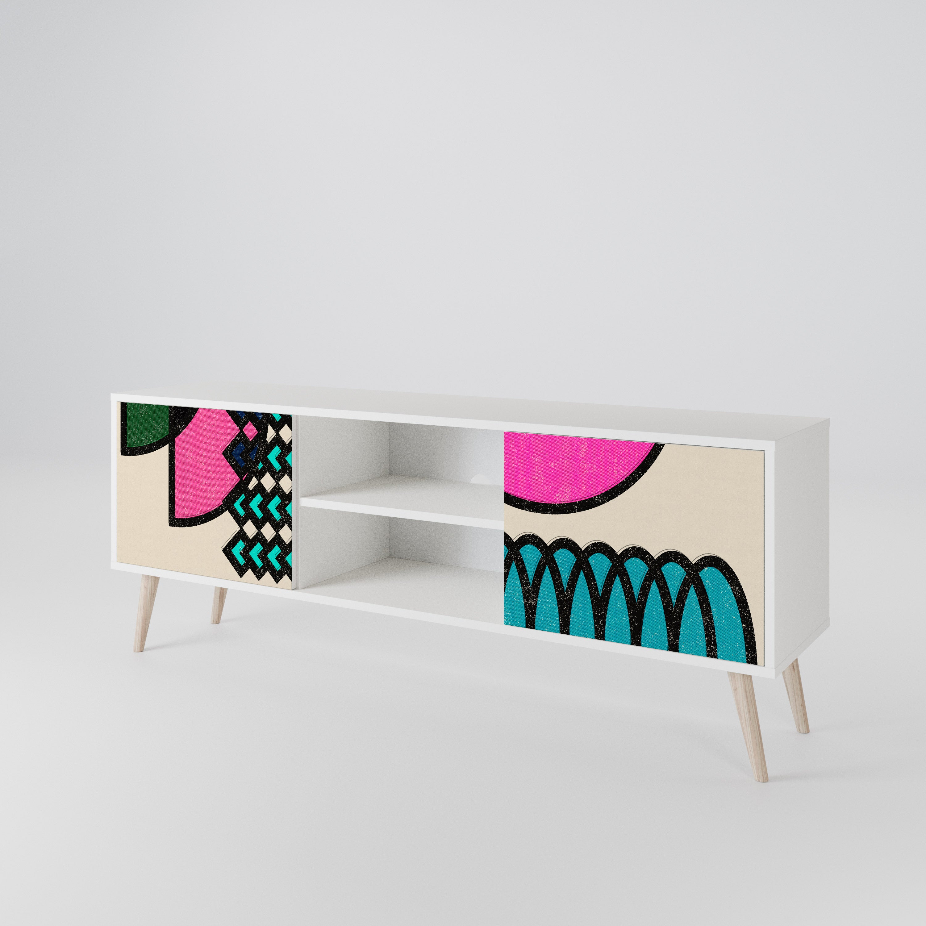 GEOMETRIC RHAPSODY 2-Door TV Cabinet