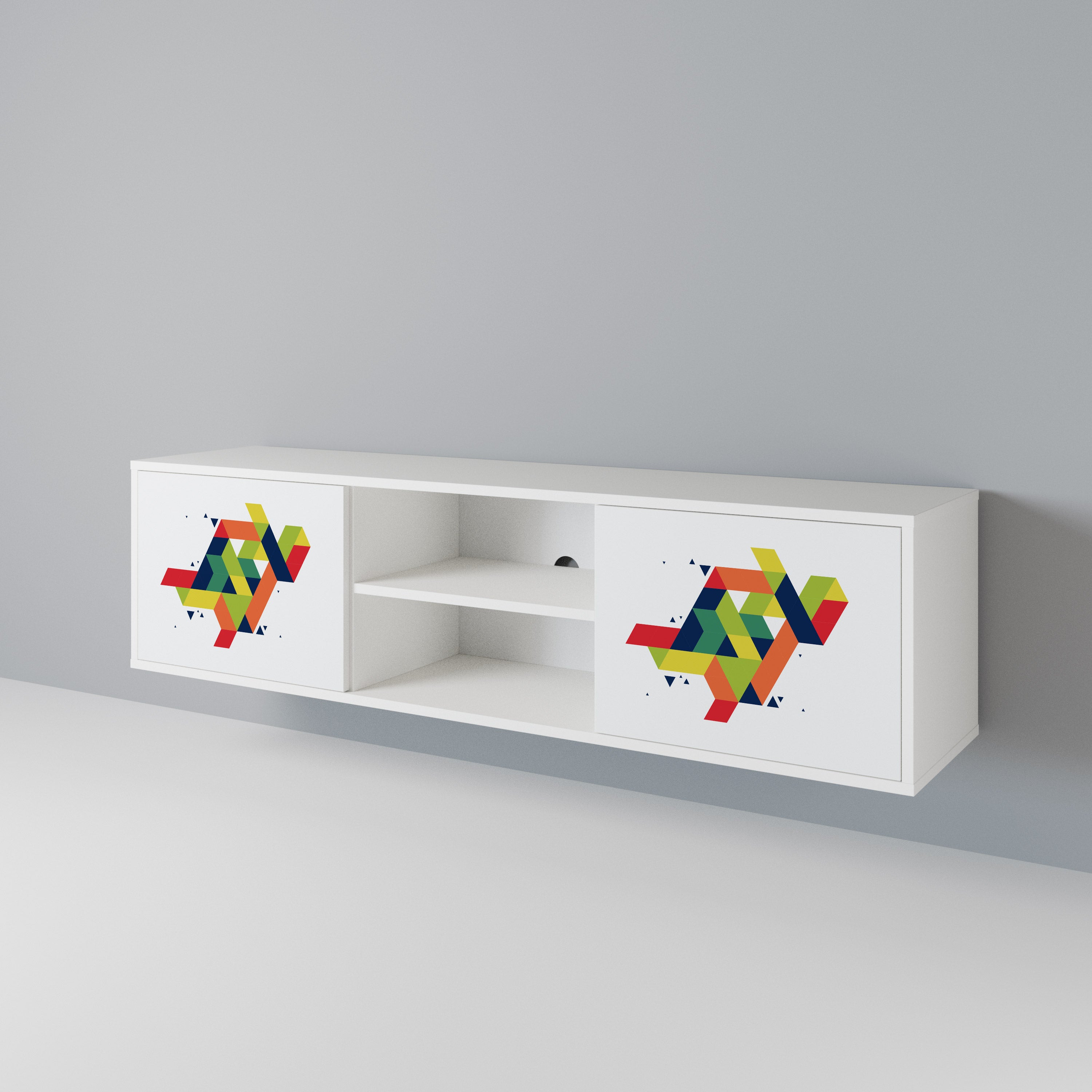 FUTURE SIGN 2-Door TV Cabinet