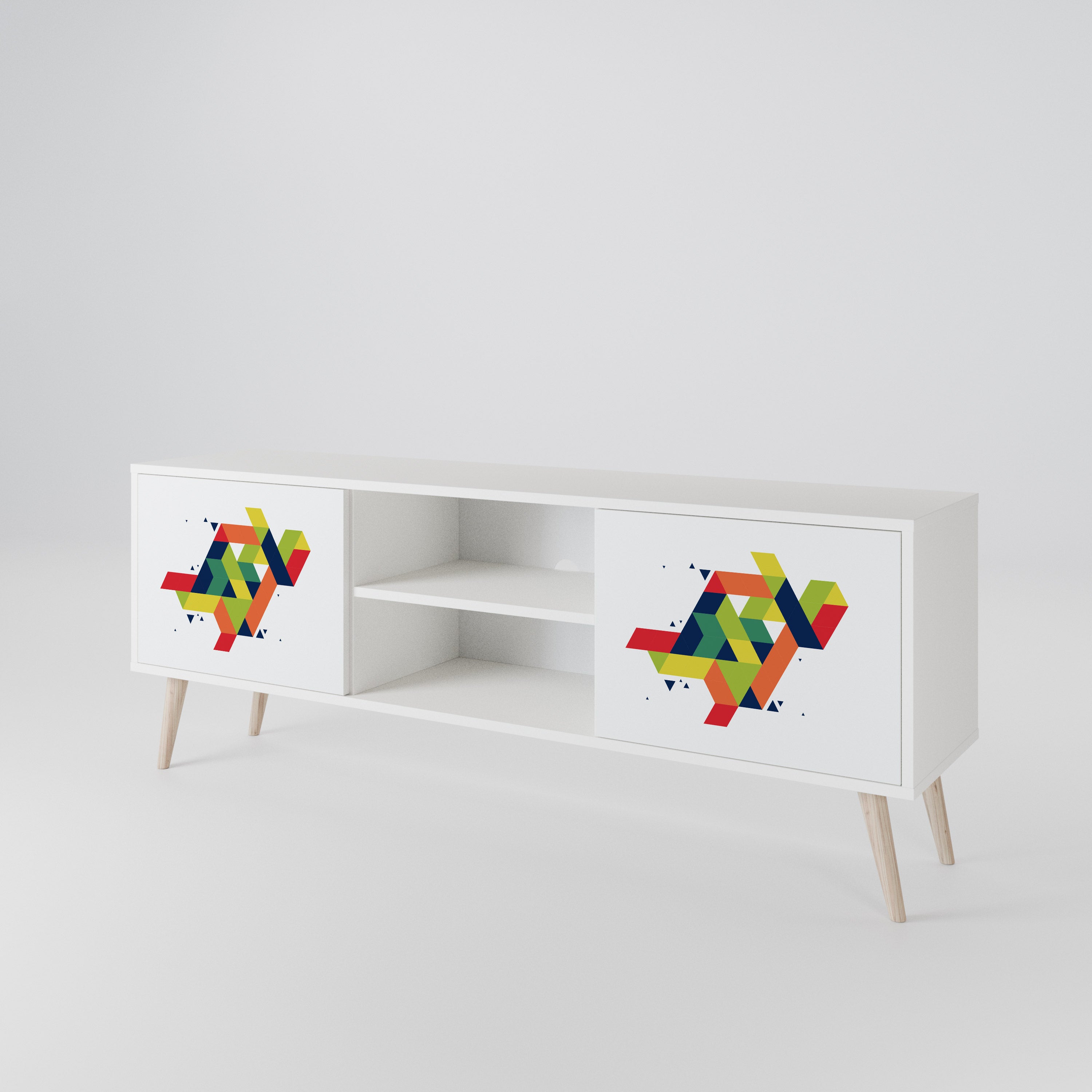 FUTURE SIGN 2-Door TV Cabinet