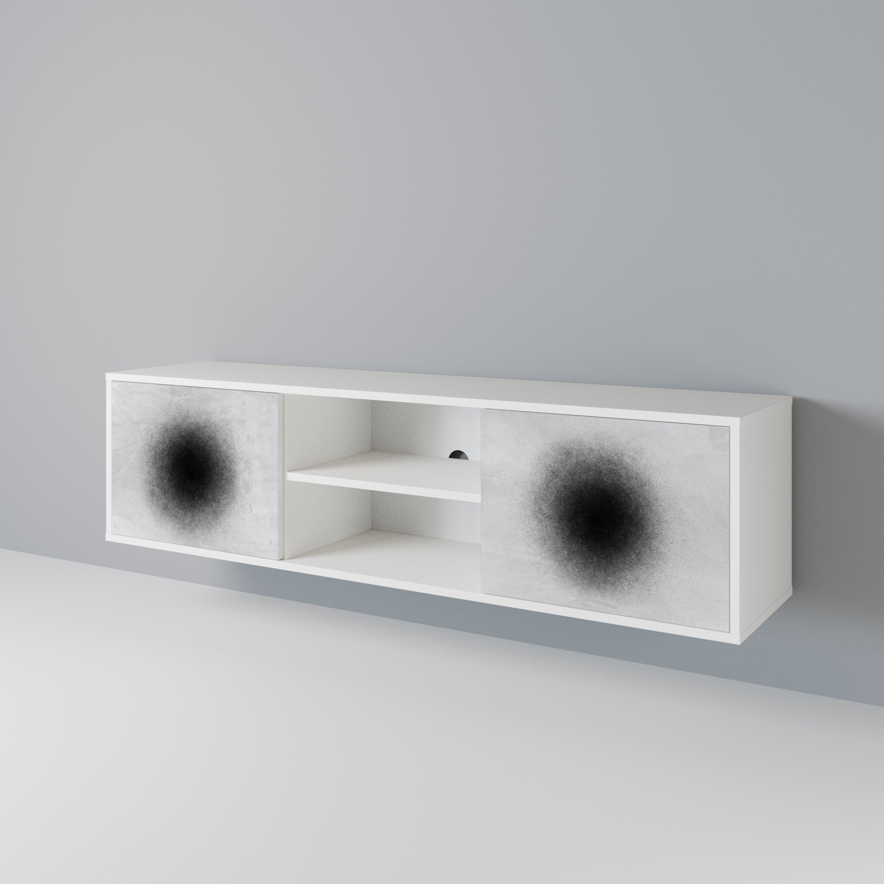 BLACK HOLE 2-Door TV Cabinet