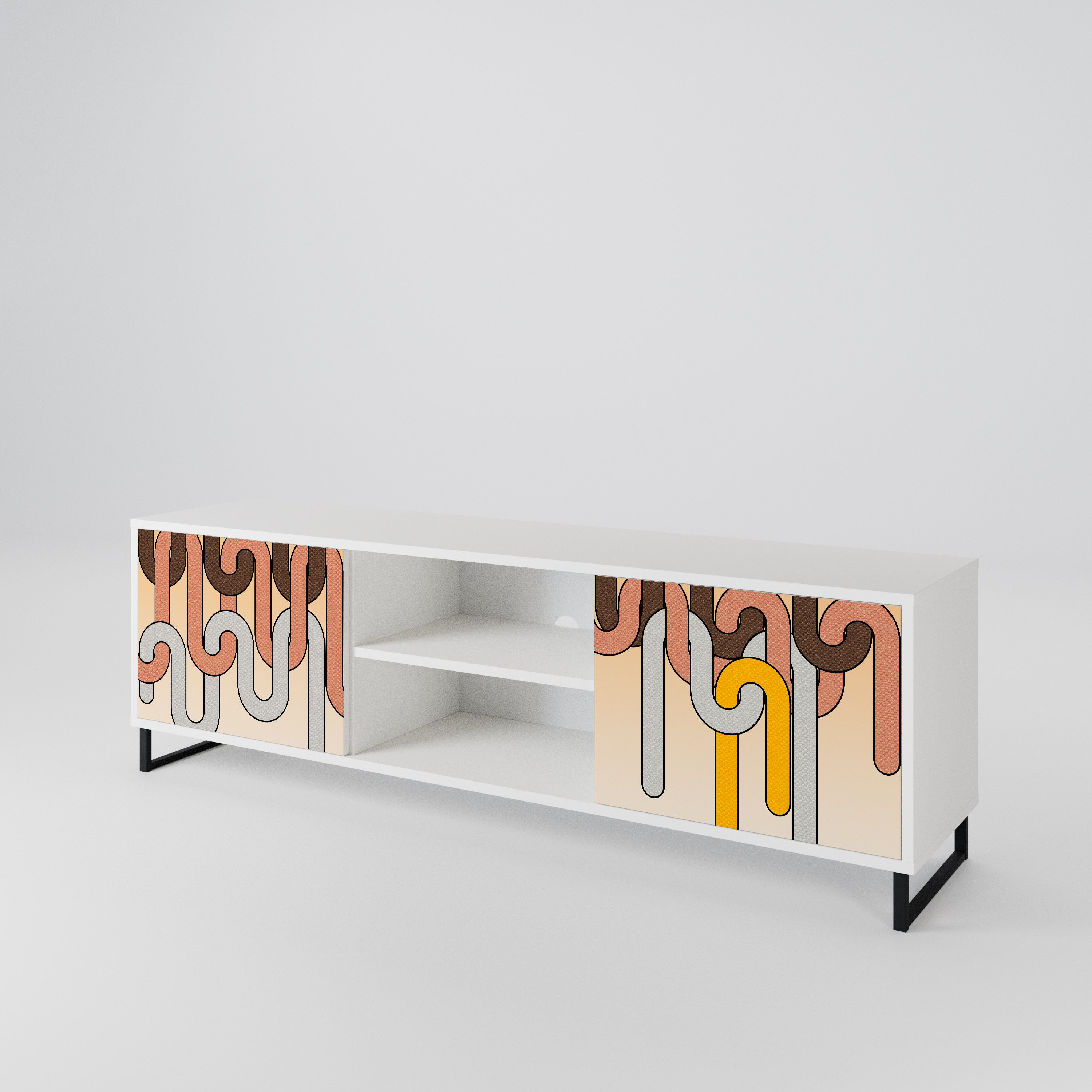 COLORFUL STRINGS 2-Door TV Cabinet
