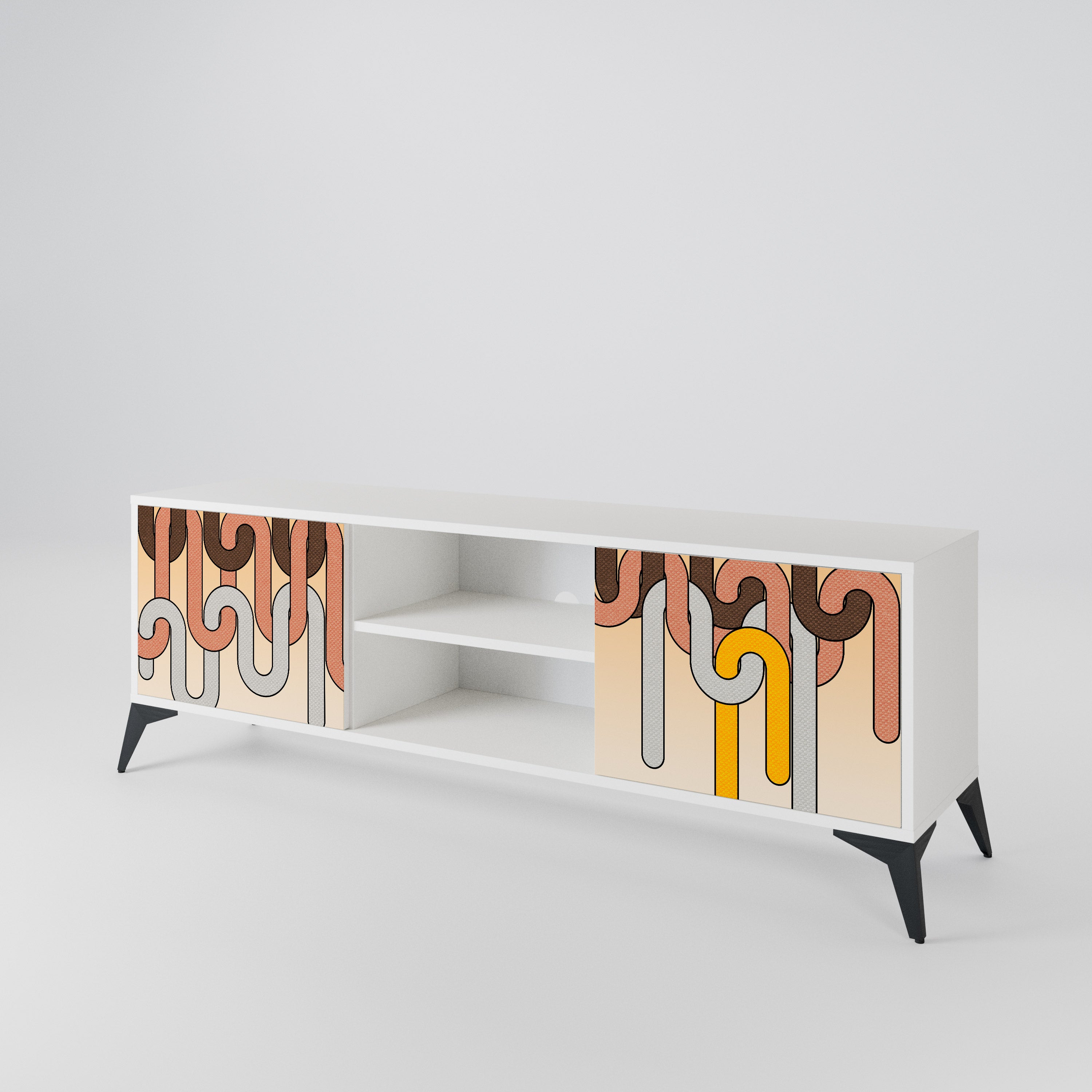 COLORFUL STRINGS 2-Door TV Cabinet