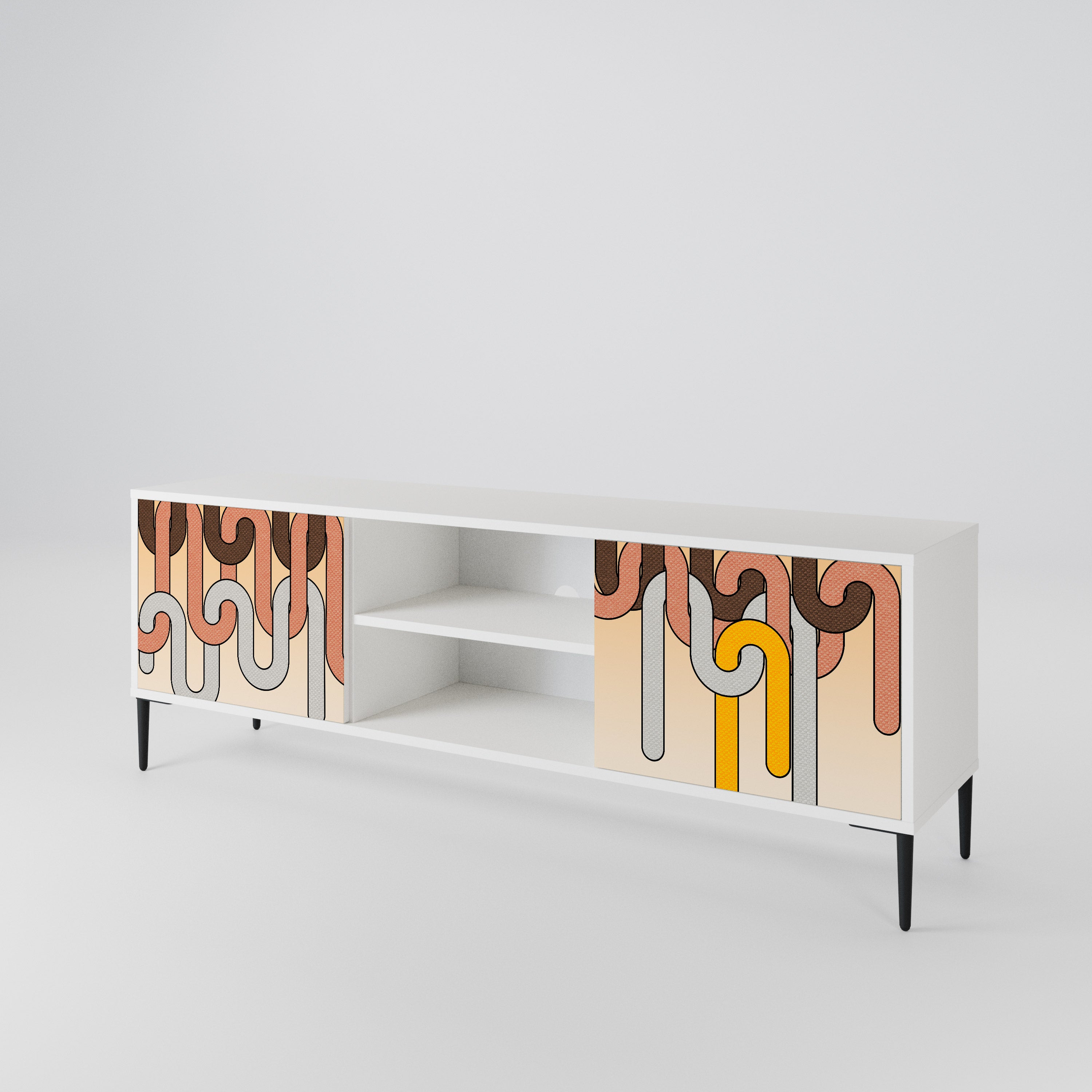 COLORFUL STRINGS 2-Door TV Cabinet