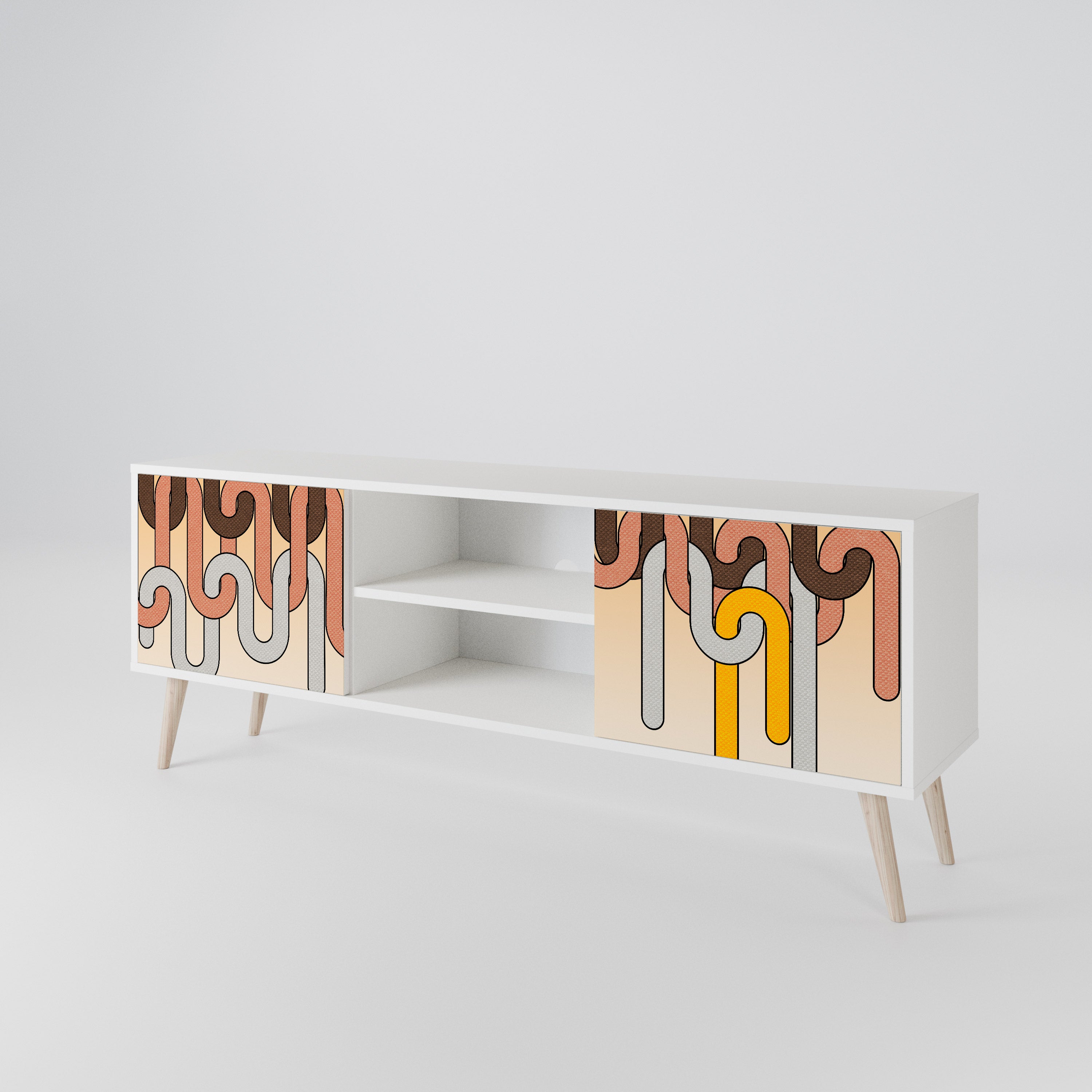 COLORFUL STRINGS 2-Door TV Cabinet