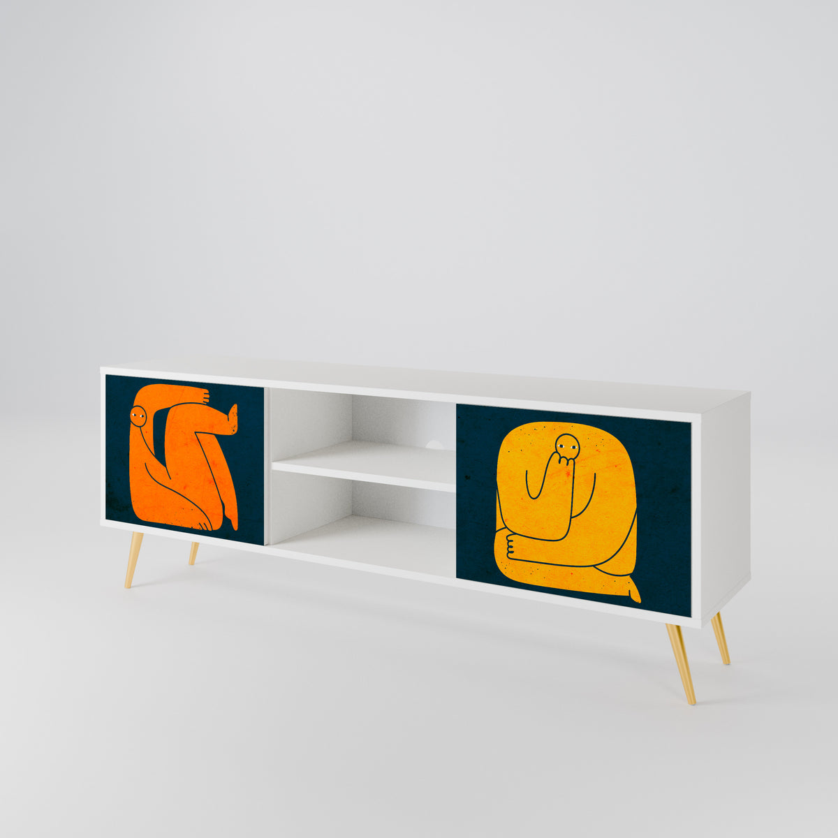 TOGETHER BUT SEPARATELY 2-Door TV Cabinet