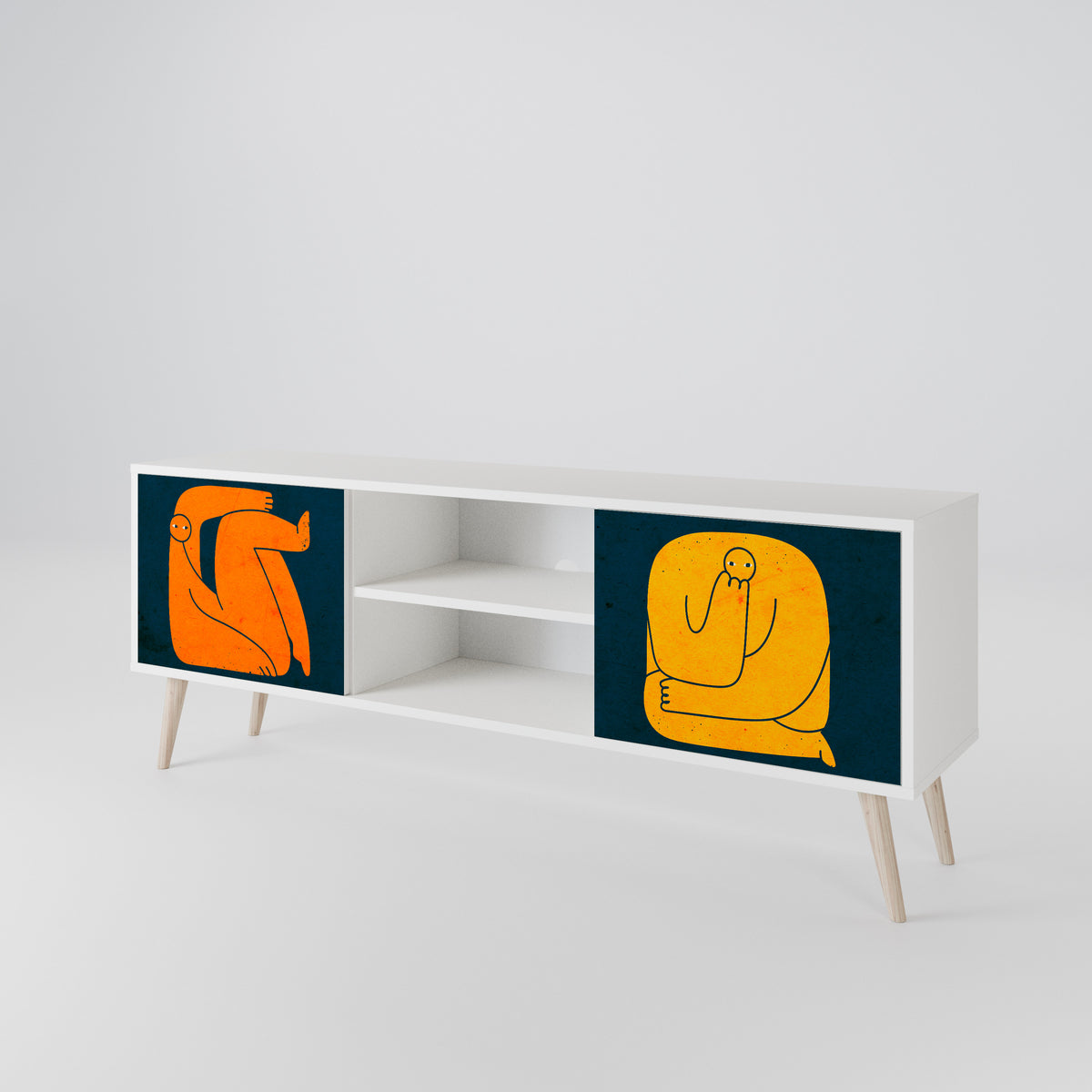 TOGETHER BUT SEPARATELY 2-Door TV Cabinet