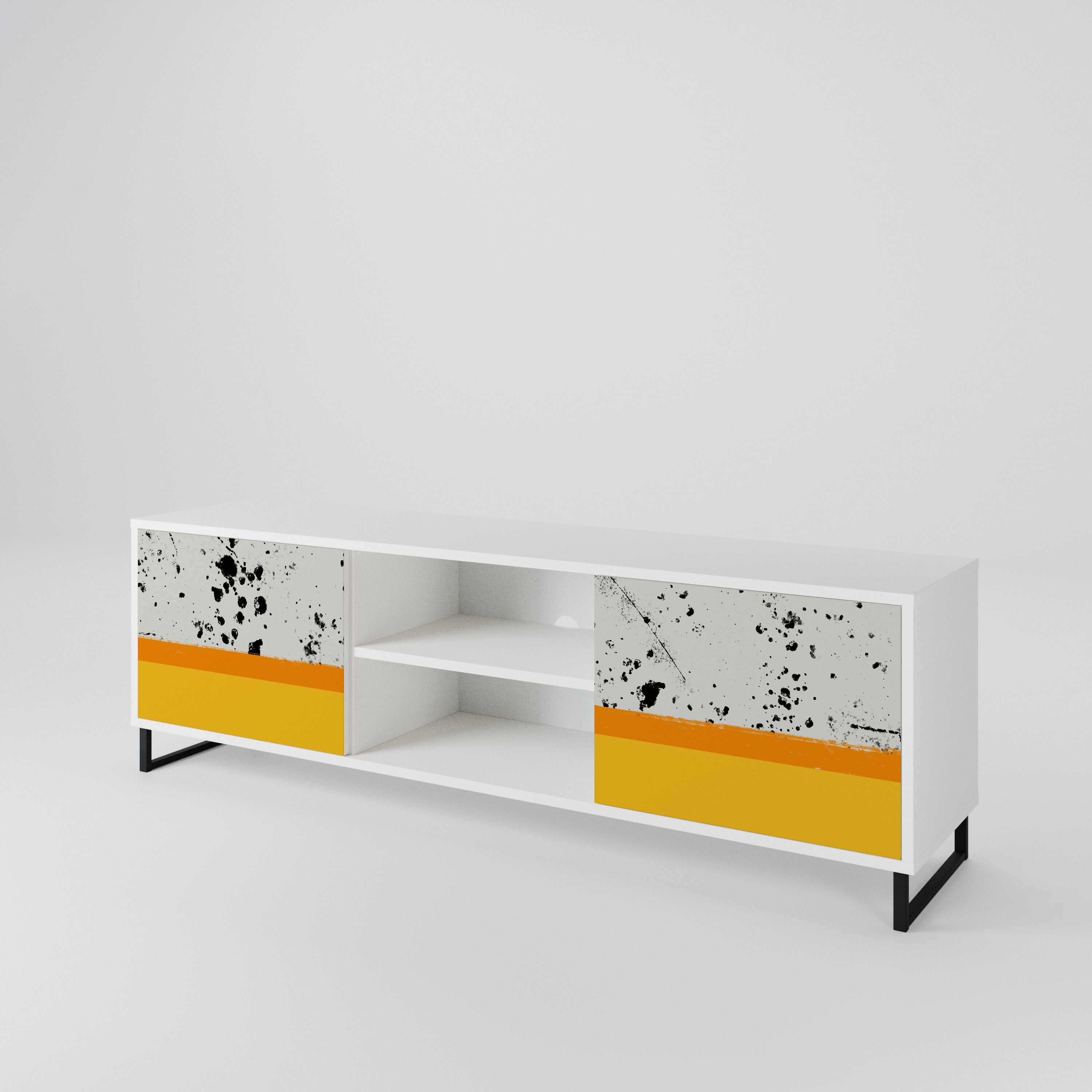 DYED BY ORANGE 2-Door TV Cabinet