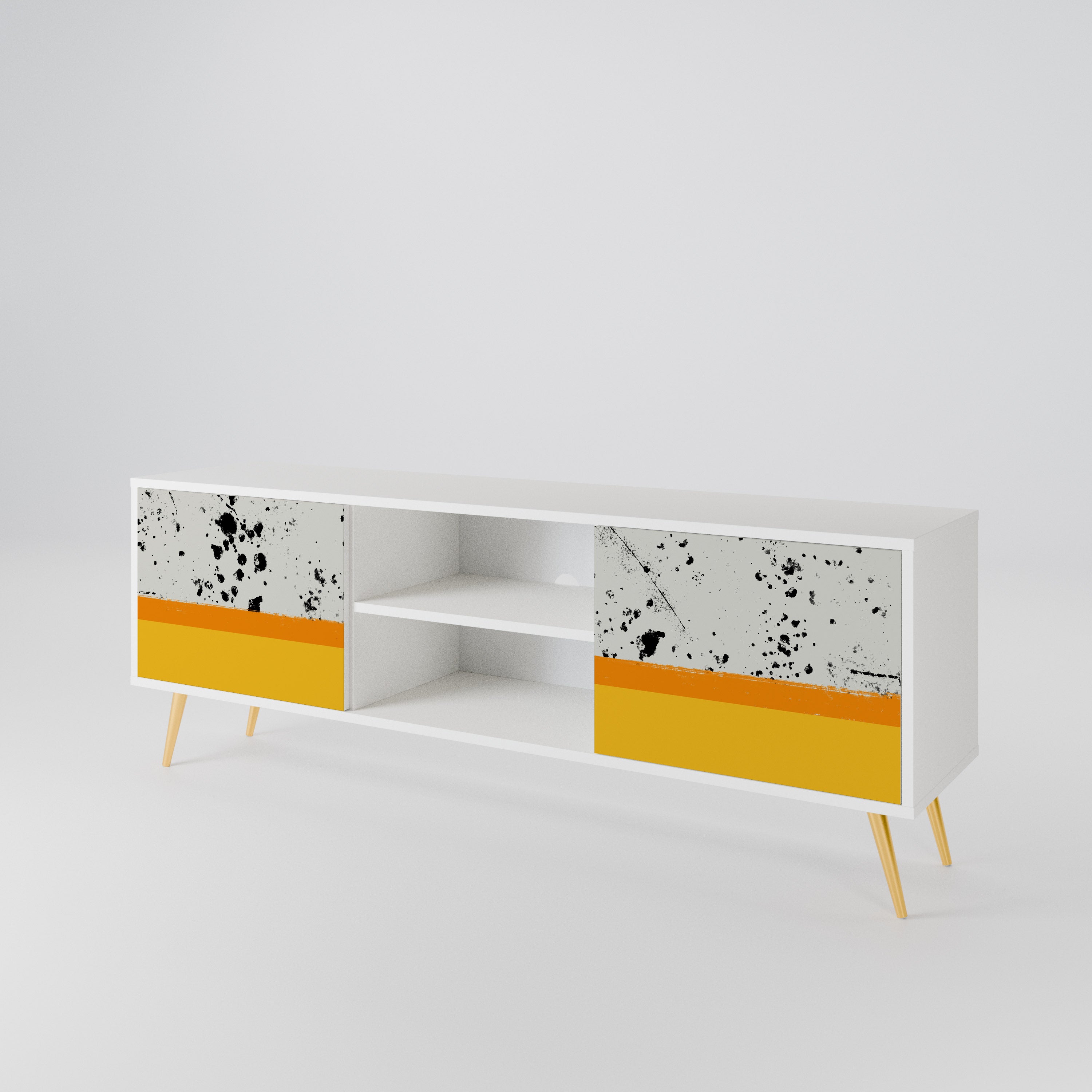 DYED BY ORANGE 2-Door TV Cabinet