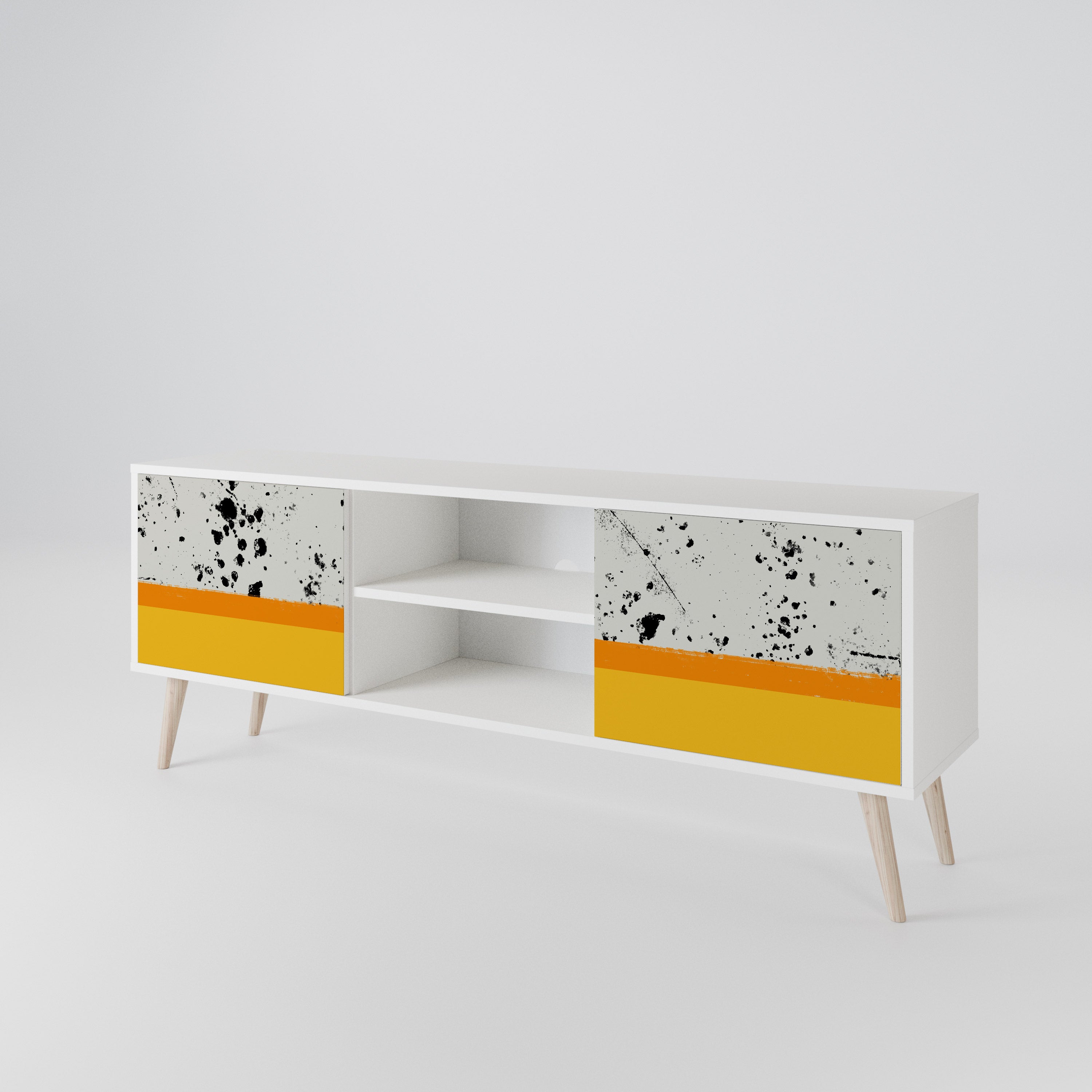 DYED BY ORANGE 2-Door TV Cabinet