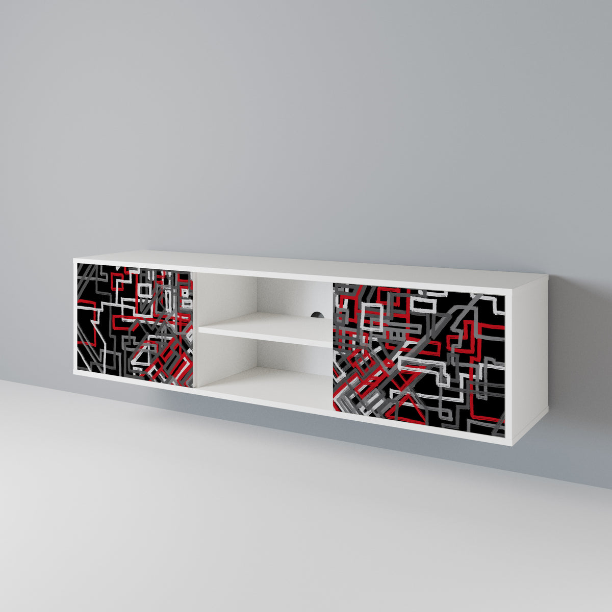 BROKEN LINES 2-Door TV Cabinet