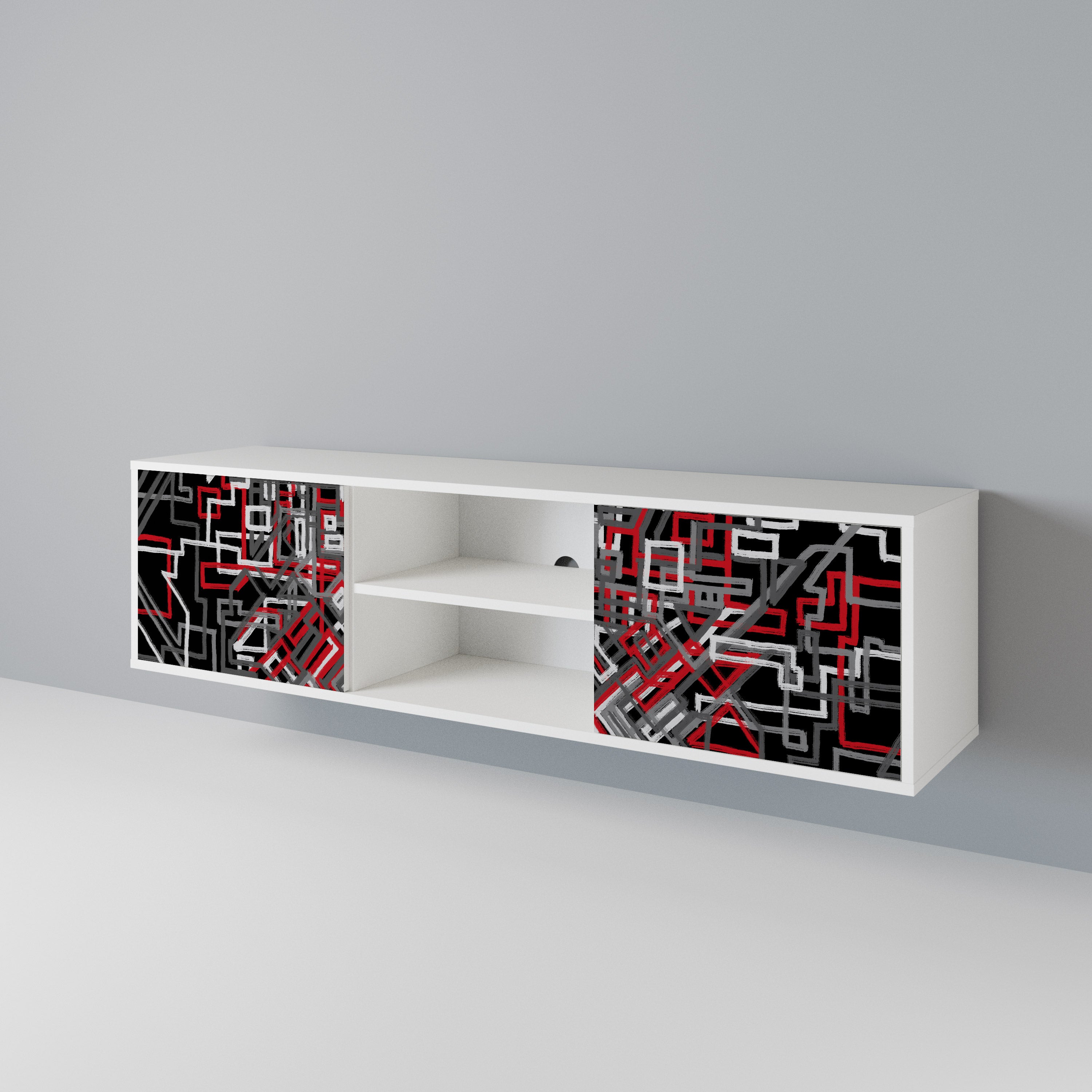 BROKEN LINES 2-Door TV Cabinet