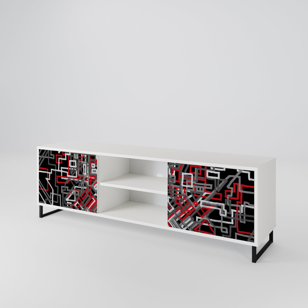 BROKEN LINES 2-Door TV Cabinet