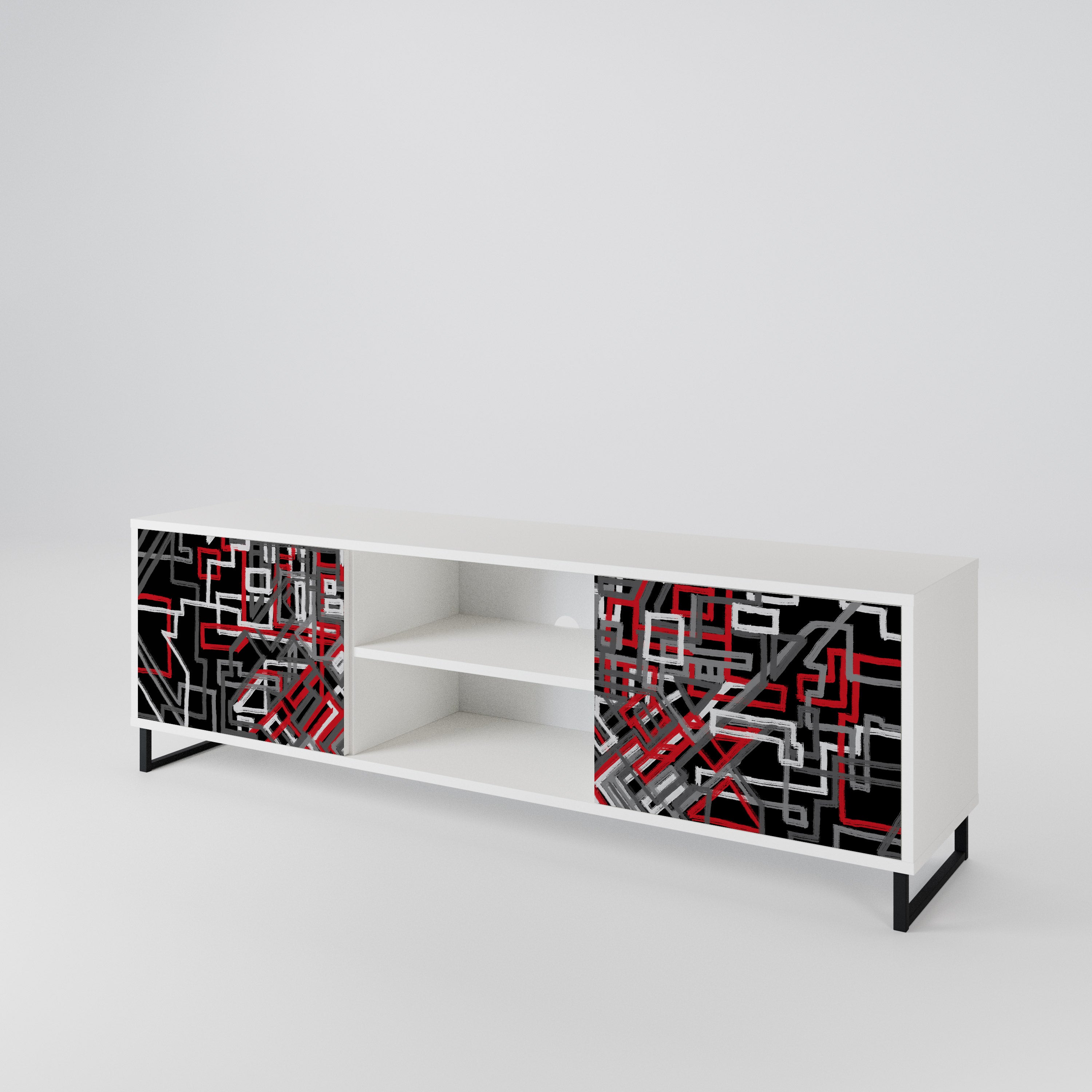 BROKEN LINES 2-Door TV Cabinet