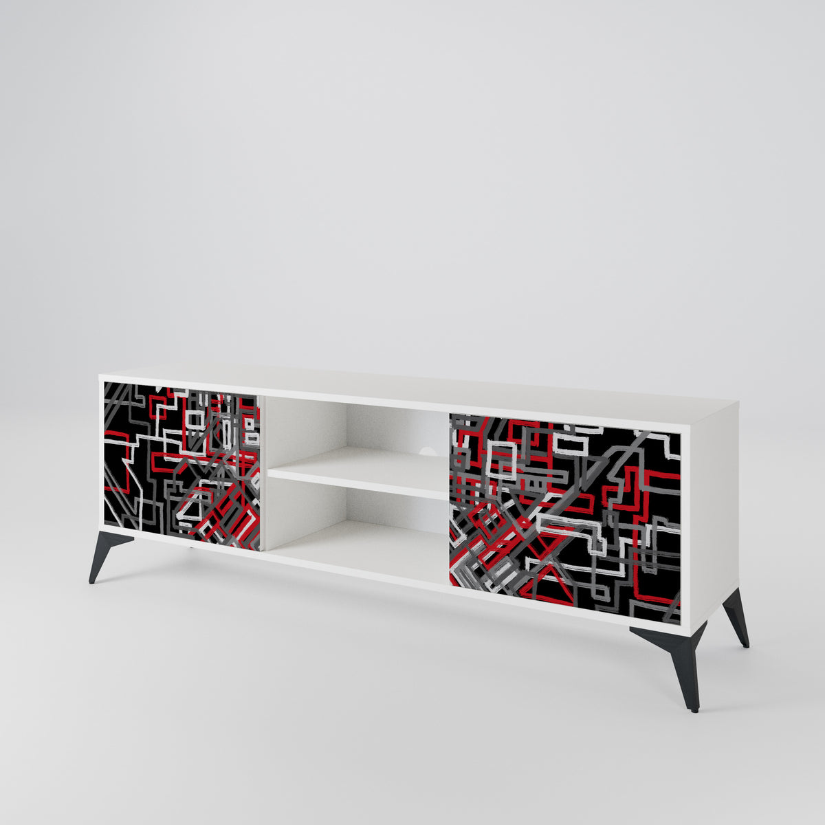 BROKEN LINES 2-Door TV Cabinet