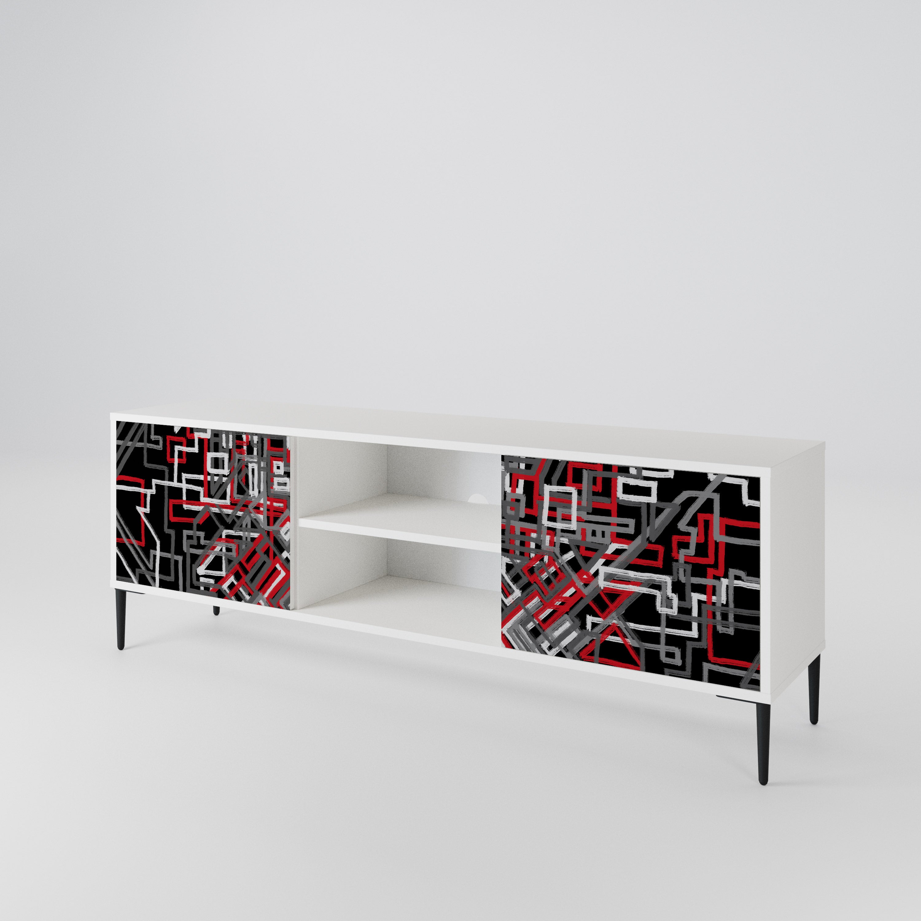 BROKEN LINES 2-Door TV Cabinet