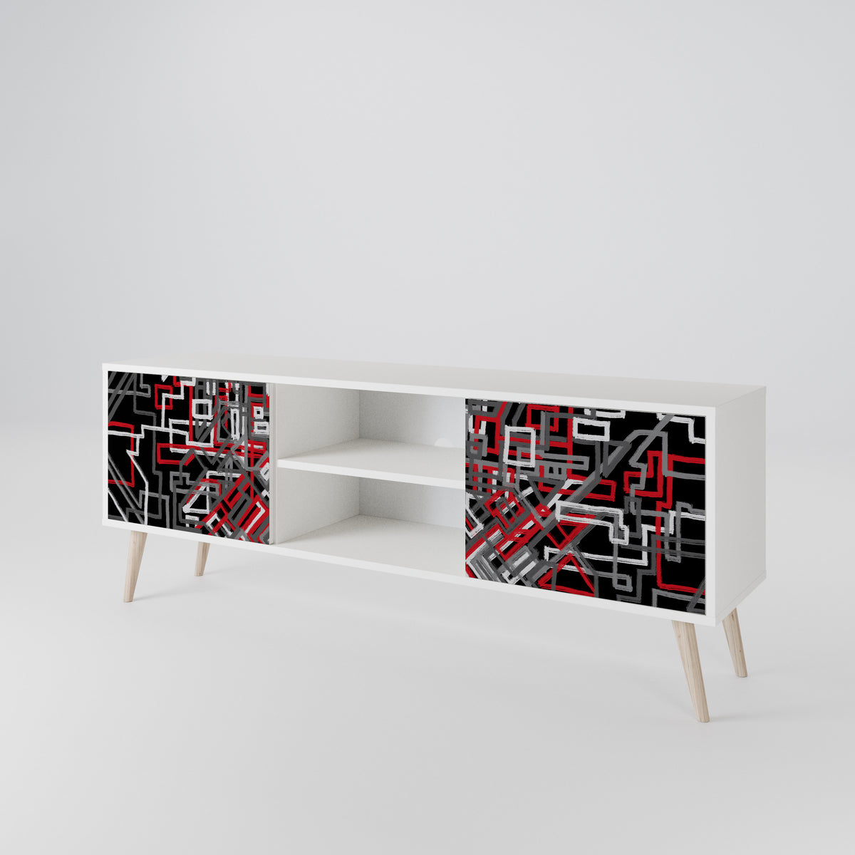 BROKEN LINES 2-Door TV Cabinet