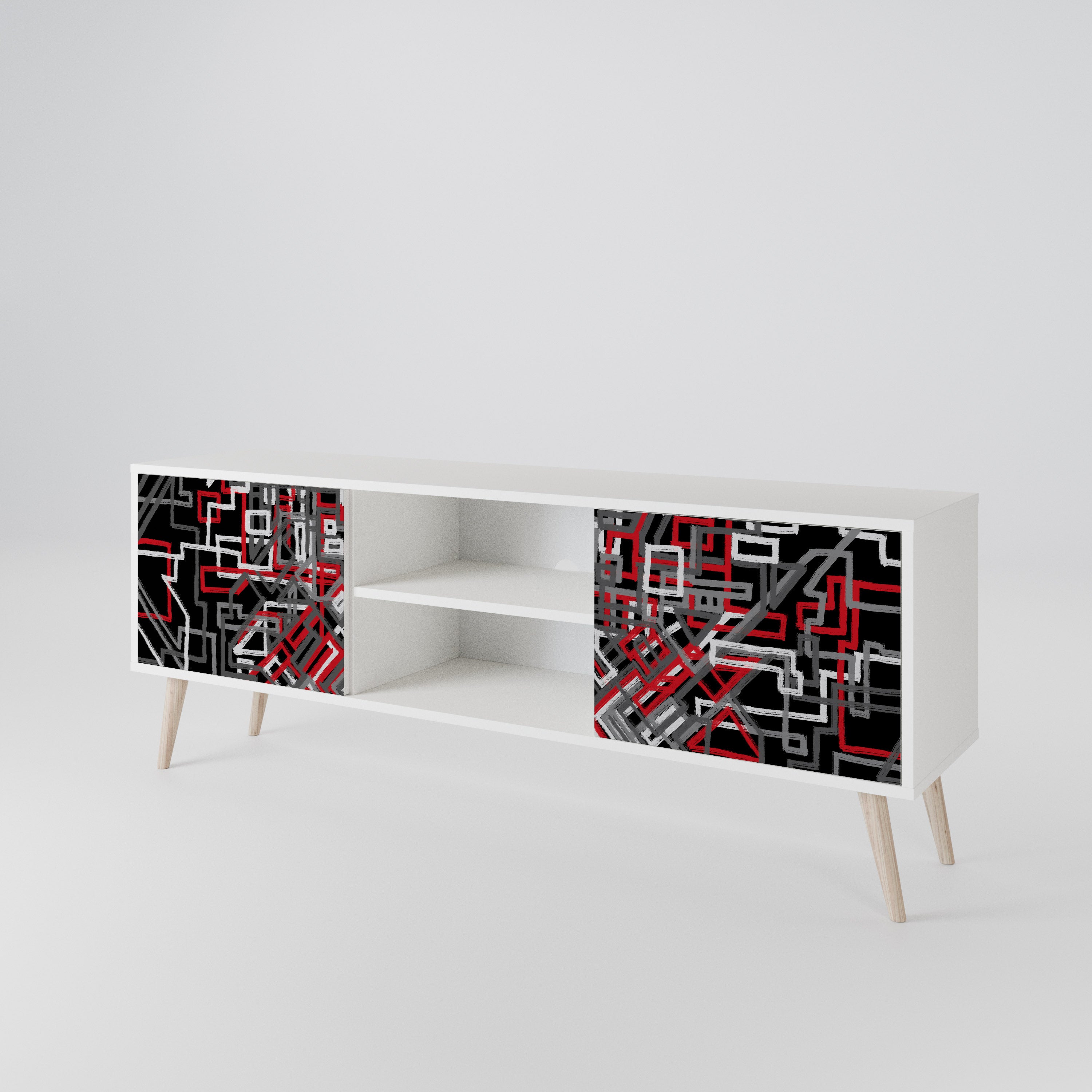 BROKEN LINES 2-Door TV Cabinet