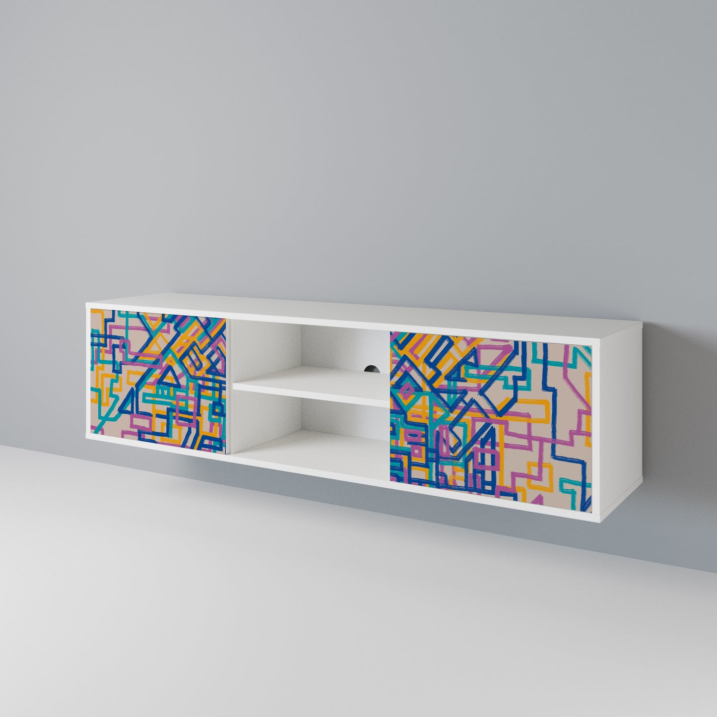 MEMORIES MAP 2-Door TV Cabinet
