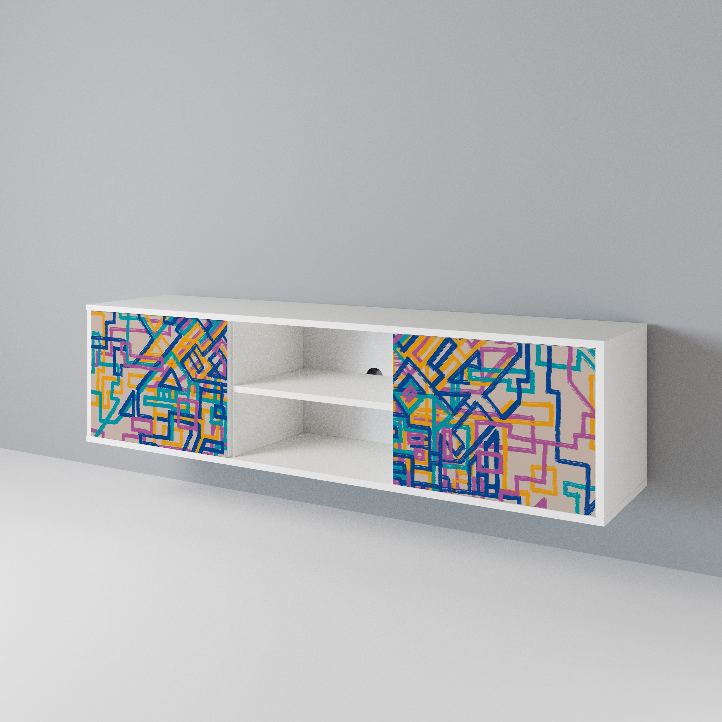 MEMORIES MAP 2-Door TV Cabinet