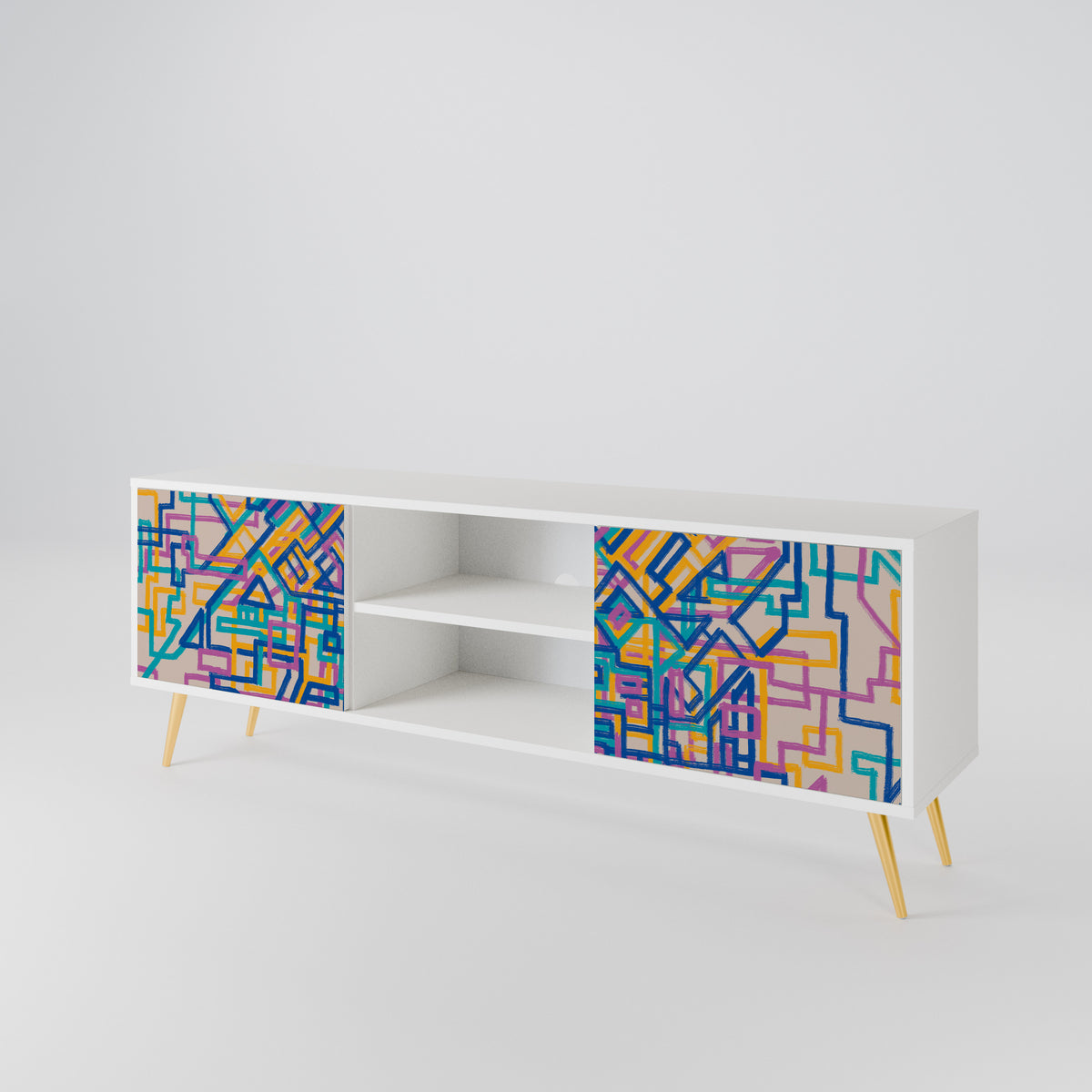 MEMORIES MAP 2-Door TV Cabinet