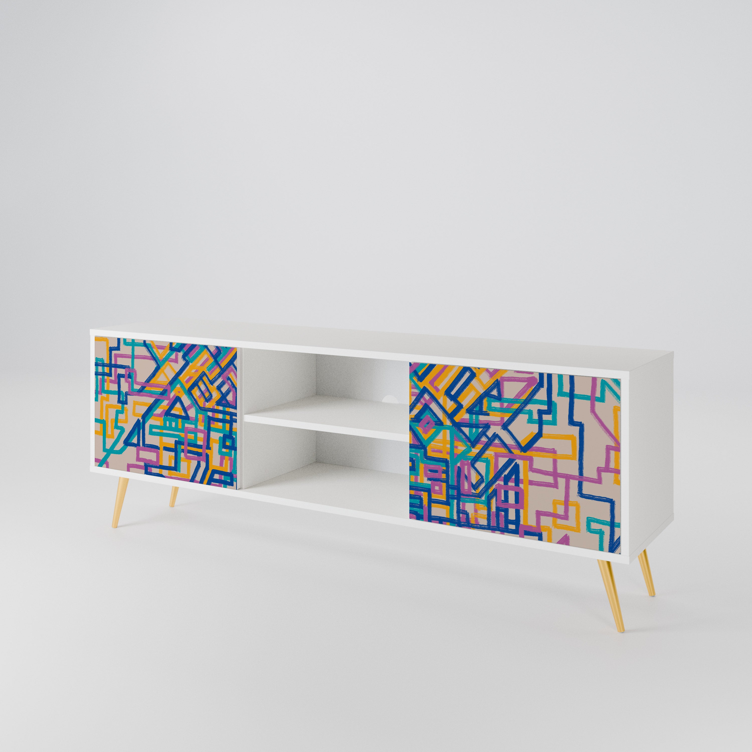 MEMORIES MAP 2-Door TV Cabinet