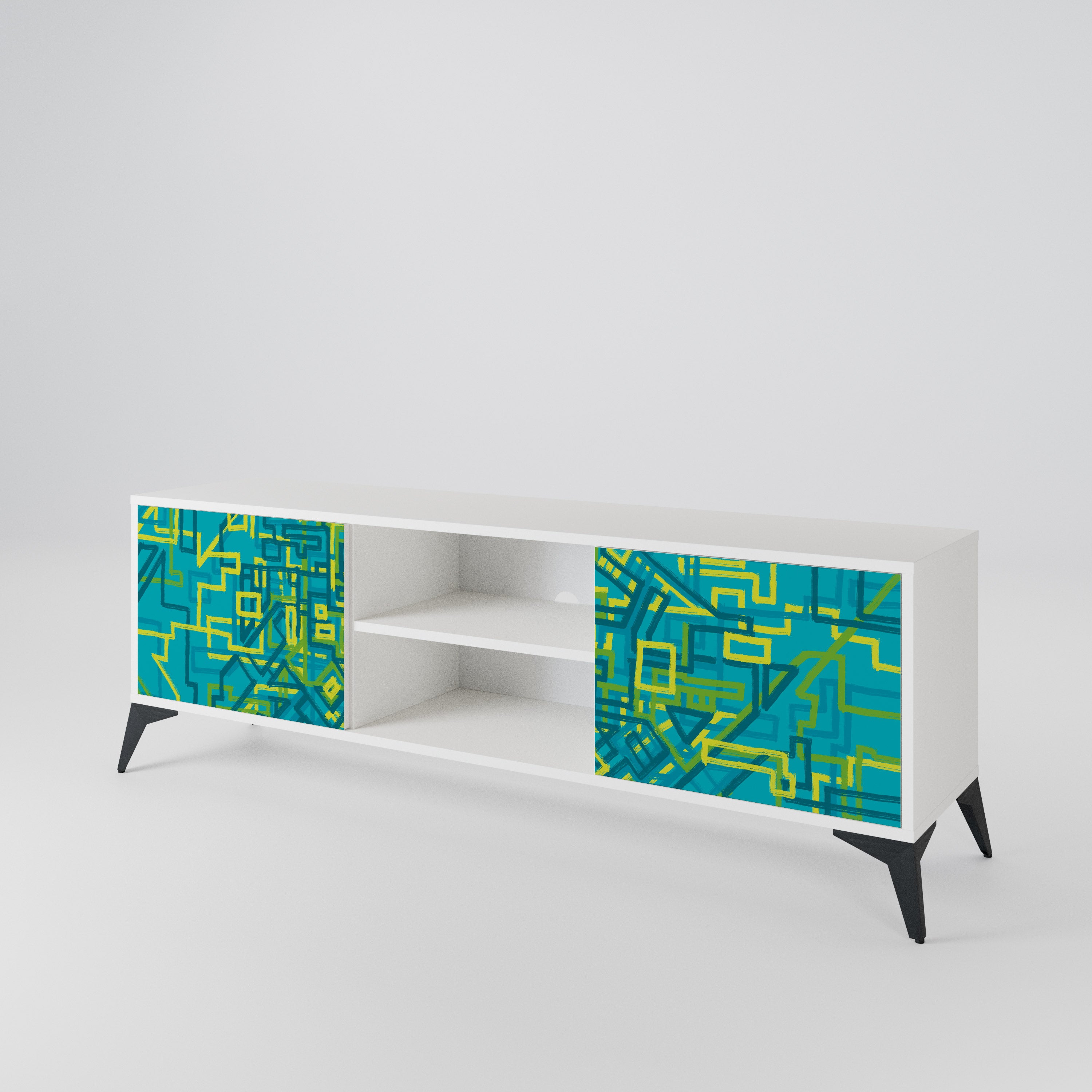 NOSTALGIC MEMORIES 2-Door TV Cabinet