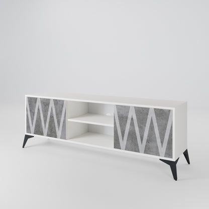 SOLID ZIG ZAG 2-Door TV Cabinet