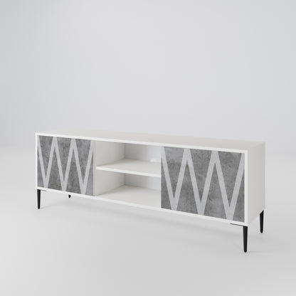 SOLID ZIG ZAG 2-Door TV Cabinet