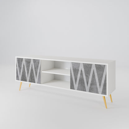 SOLID ZIG ZAG 2-Door TV Cabinet