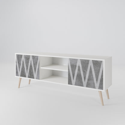 SOLID ZIG ZAG 2-Door TV Cabinet